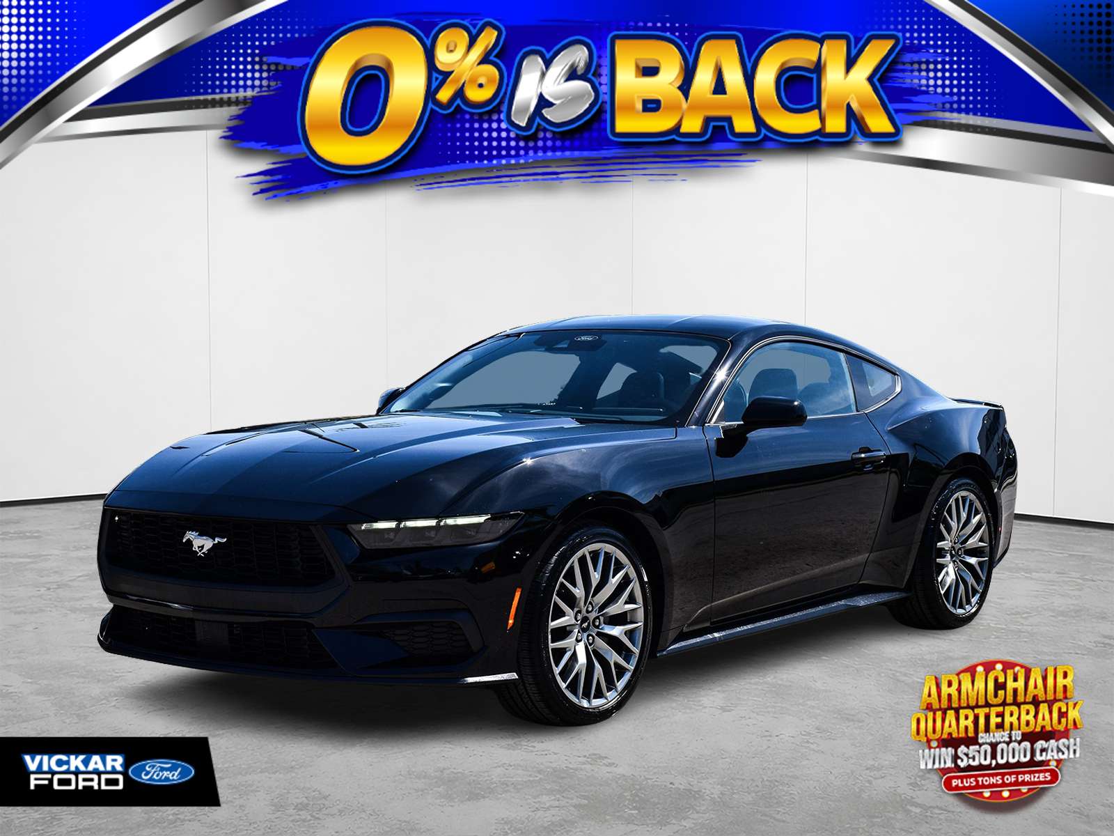 Black 2026 Ford Mustang Coupe Rear-Wheel Drive Automatic