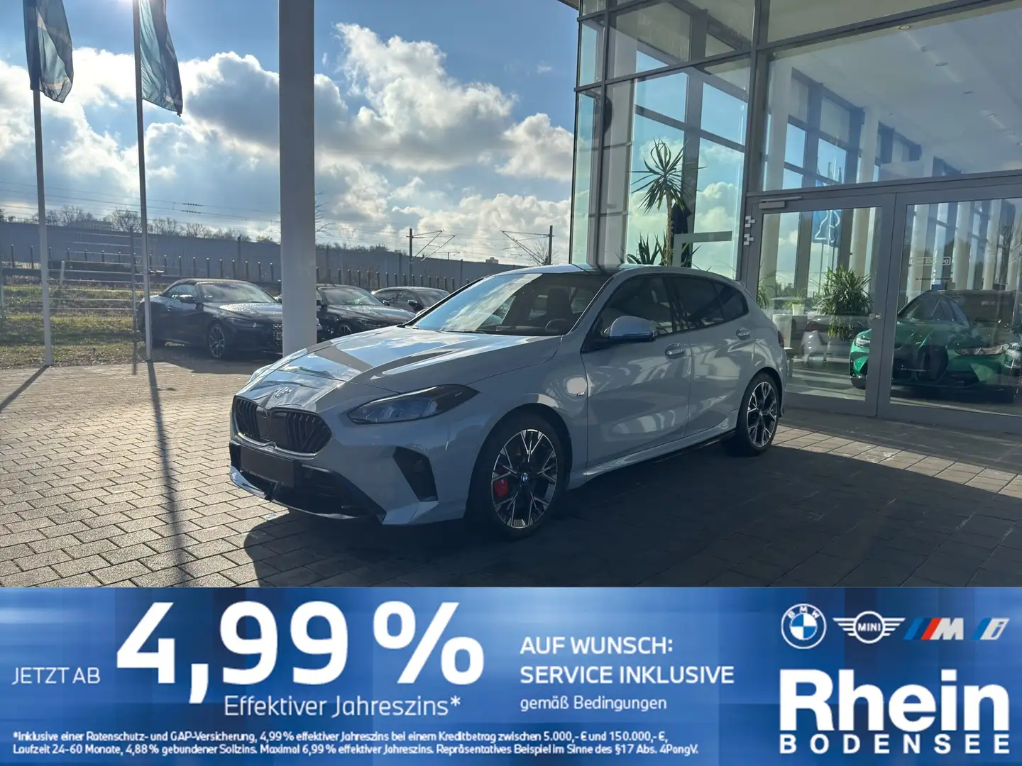 BMW 118 d Limousine M Sport SportpaketPRO HUD 360° Grau - 1