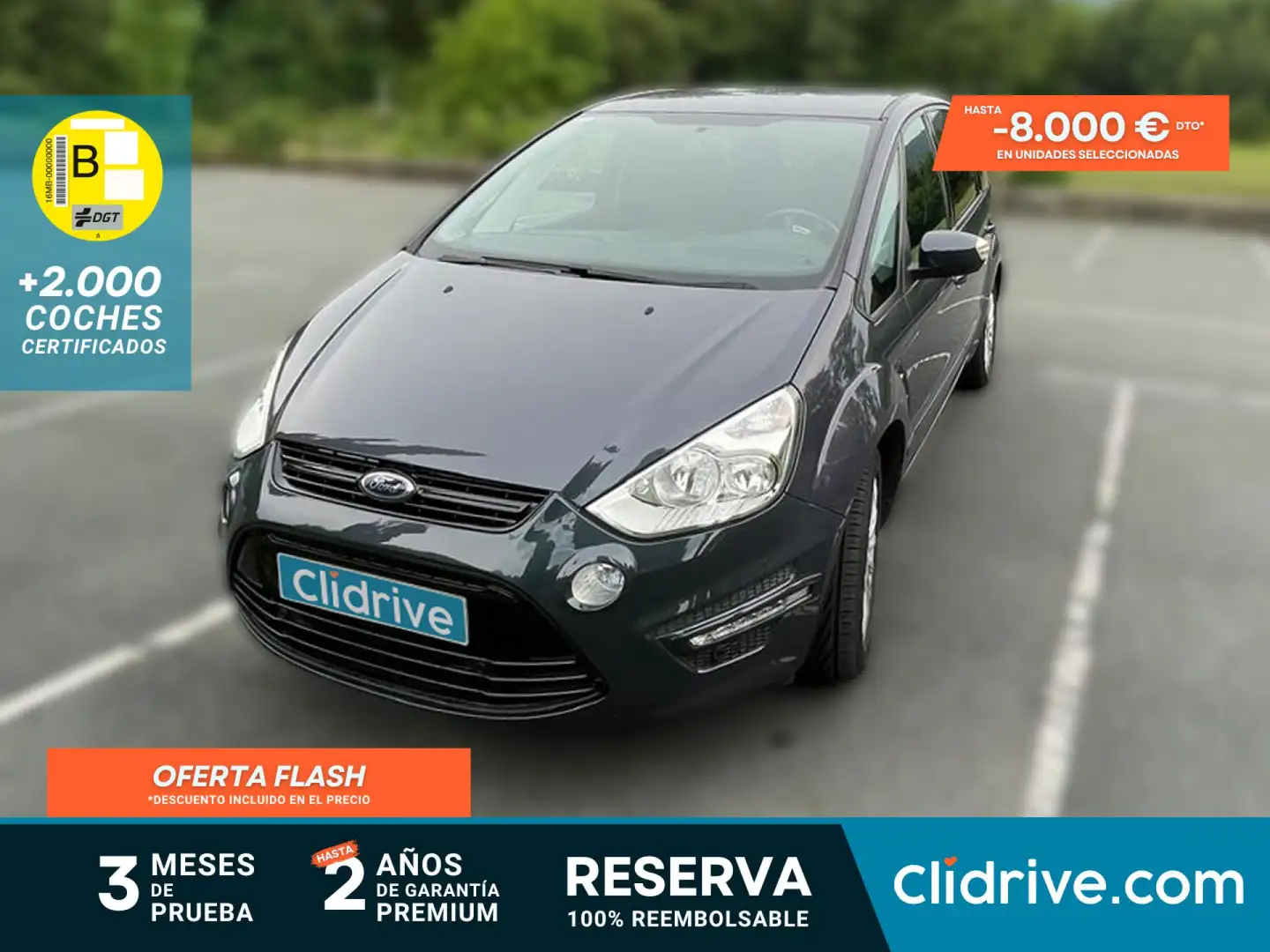 Ford S-Max 1.6TDCI Trend Auto-Start-Stop Gris - 1