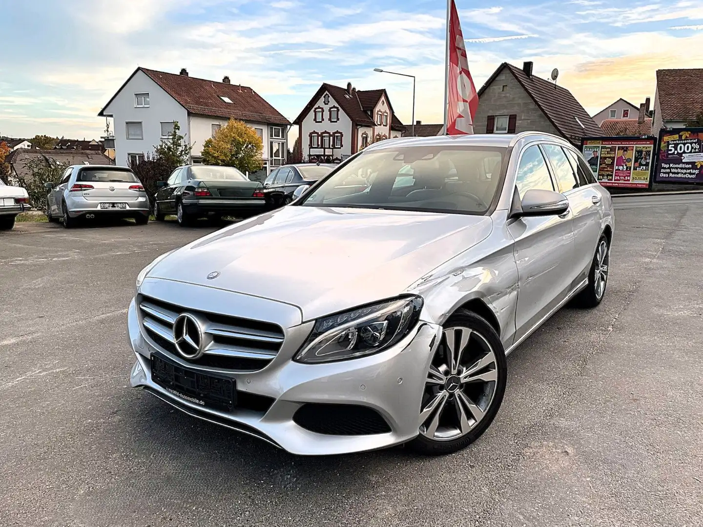 Mercedes-Benz C 200 T-Modell BlueTec d/ HEAD-UP /NAVI/AHK/LED Argent - 1
