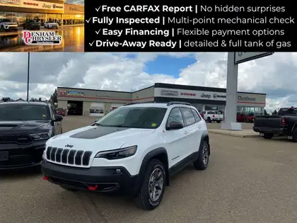 White 2021 Jeep Cherokee SUV / Crossover Four-Wheel Drive Automatic