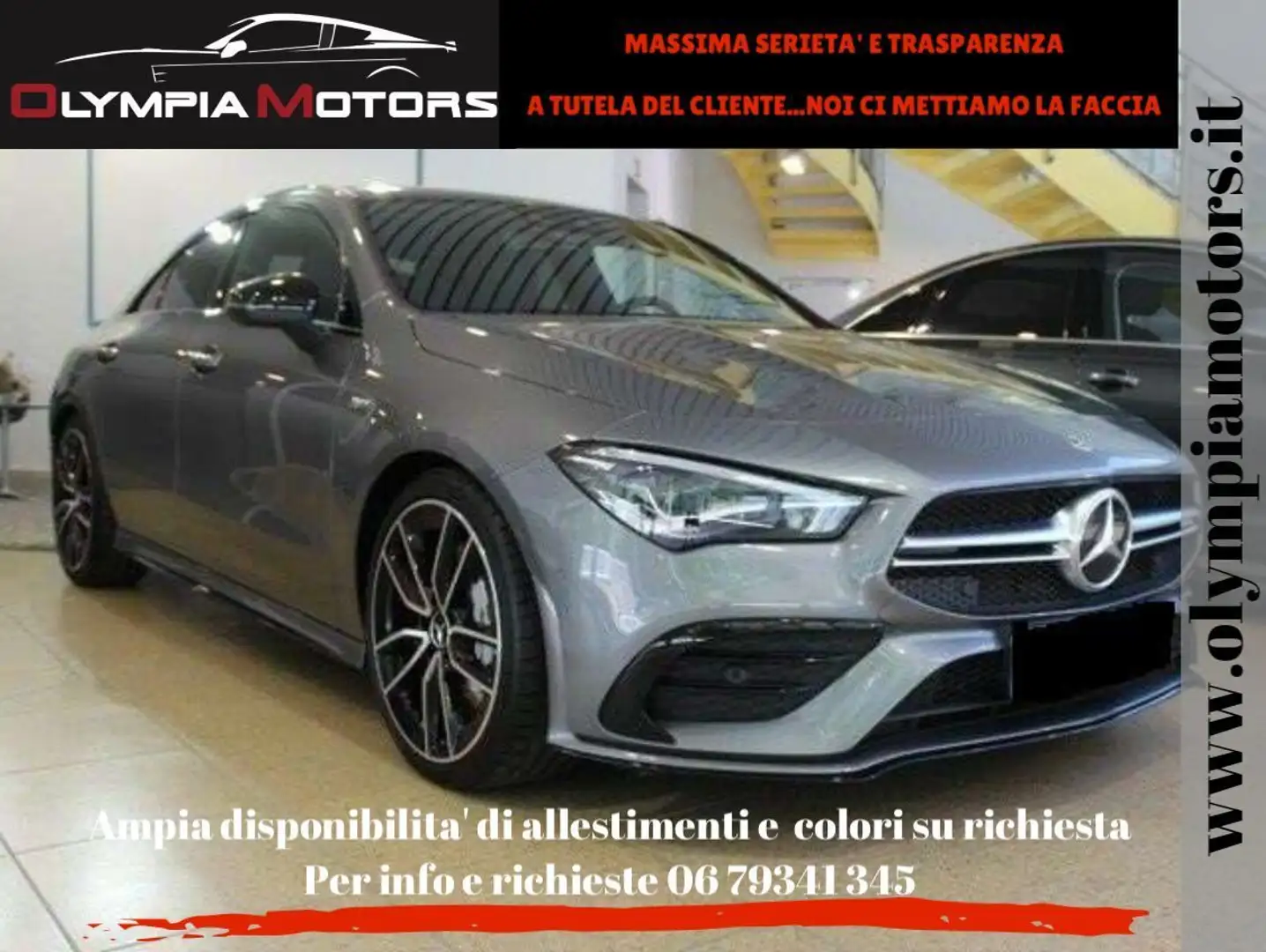 Mercedes-Benz CLA 35 AMG COUPE' 4M AMG PREMIUM LED 19' PANORAMA KAMERA Grigio - 1