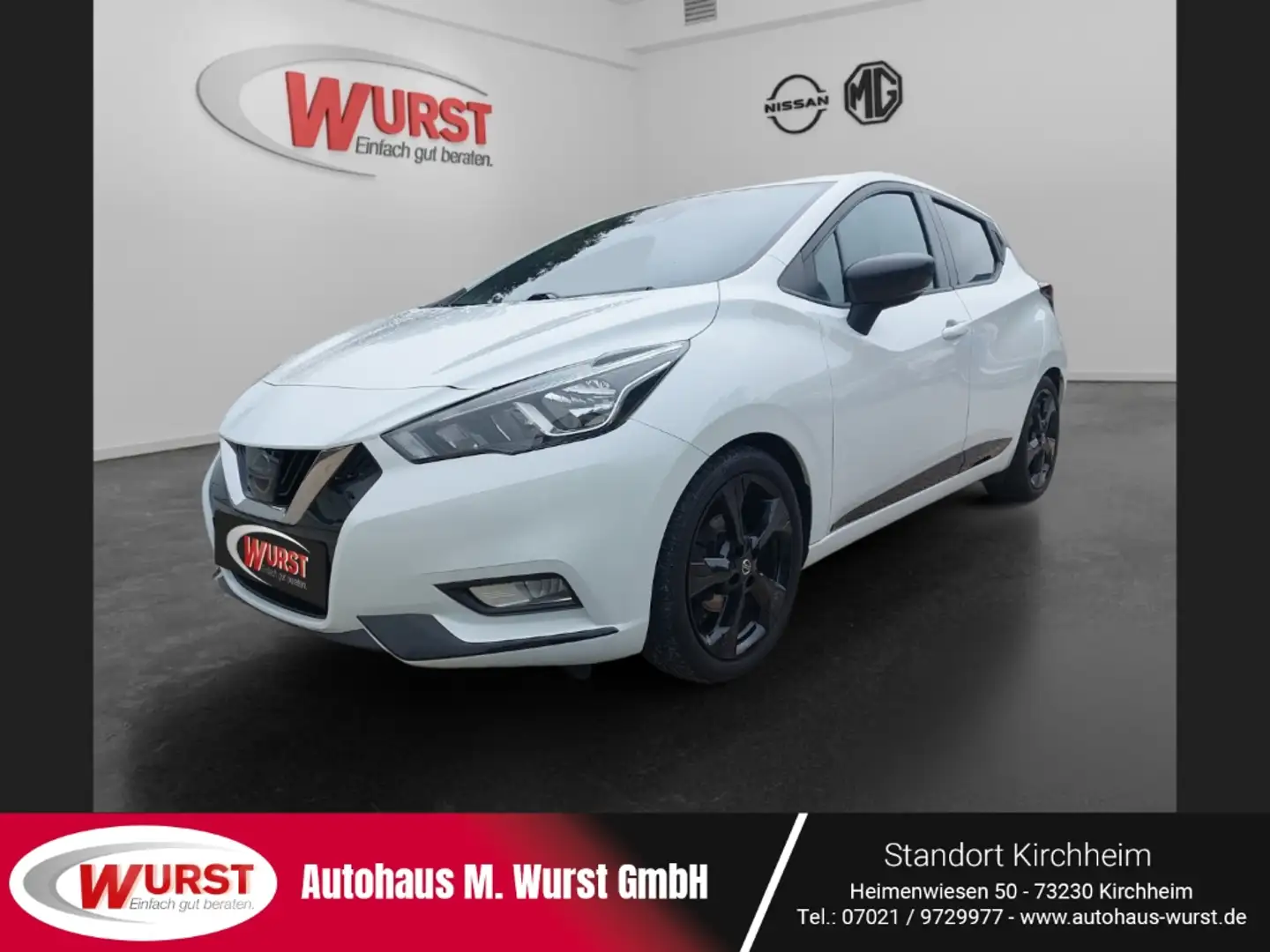 Nissan Micra DIG-T 117 PS N-SPORT Alcantara Rückfahrkamera Temp Weiß - 1