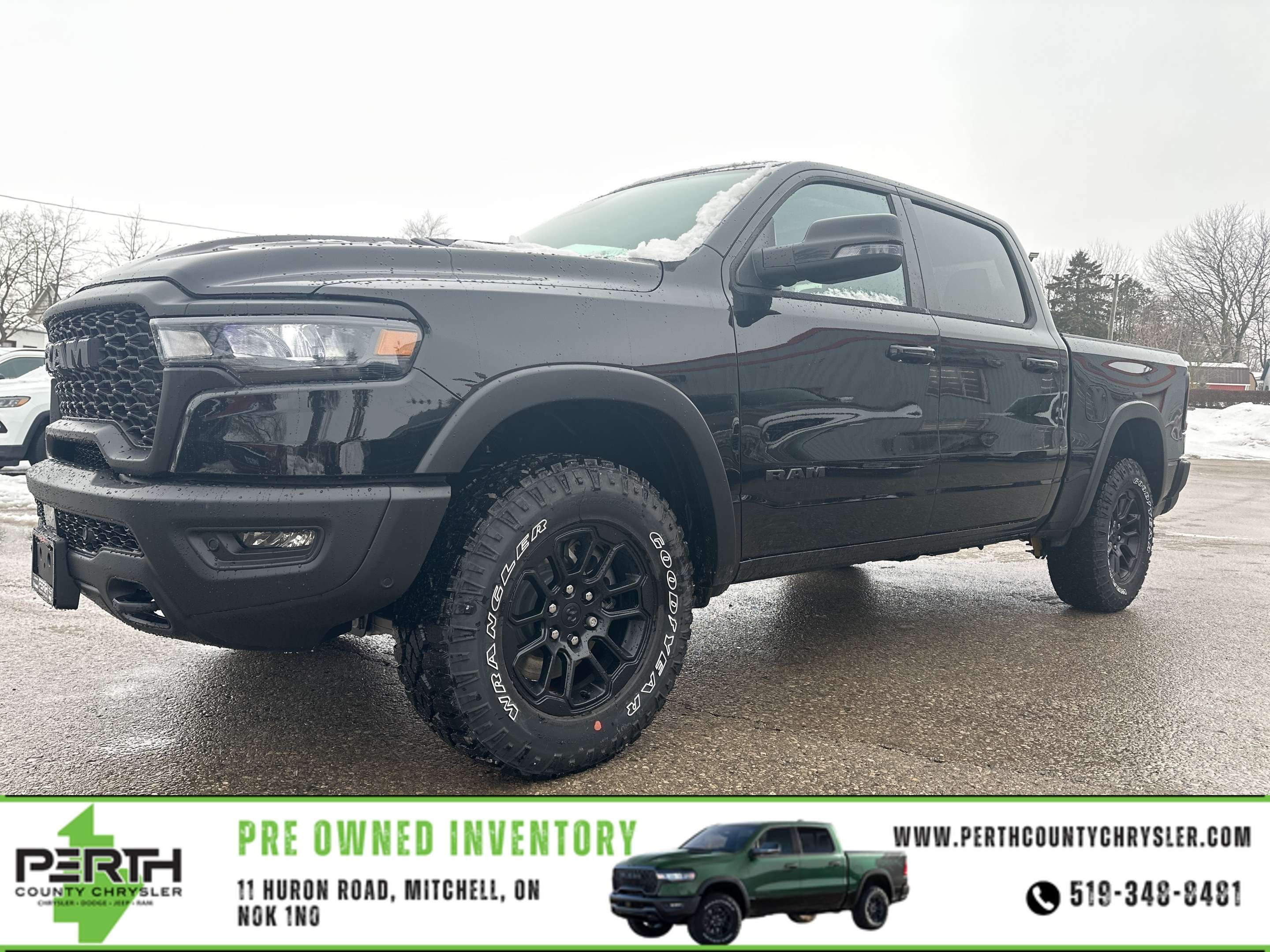 Black 2026 RAM 1500 Pickup Truck Four-Wheel Drive 8-Speed Automatic