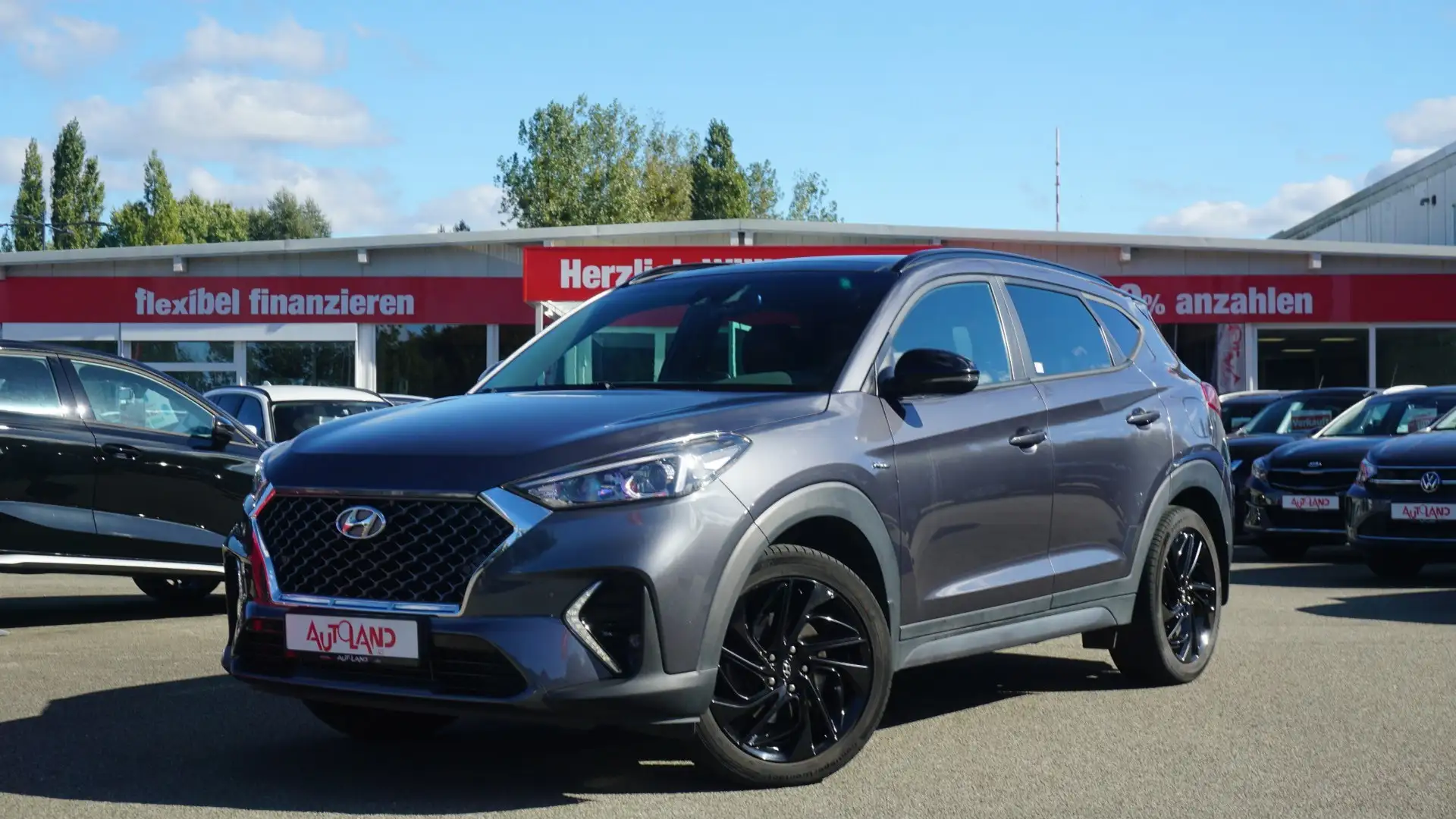 Hyundai TUCSON 1.6 T-GDI N Line 2WD Panorama AHK PDC AUX Gris - 2