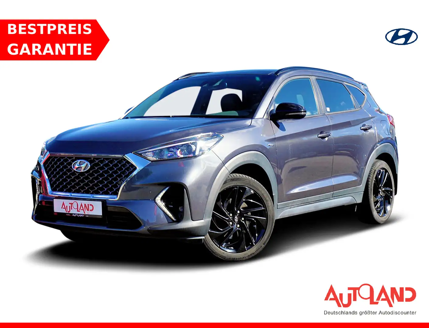 Hyundai TUCSON 1.6 T-GDI N Line 2WD Panorama AHK PDC AUX Gris - 1