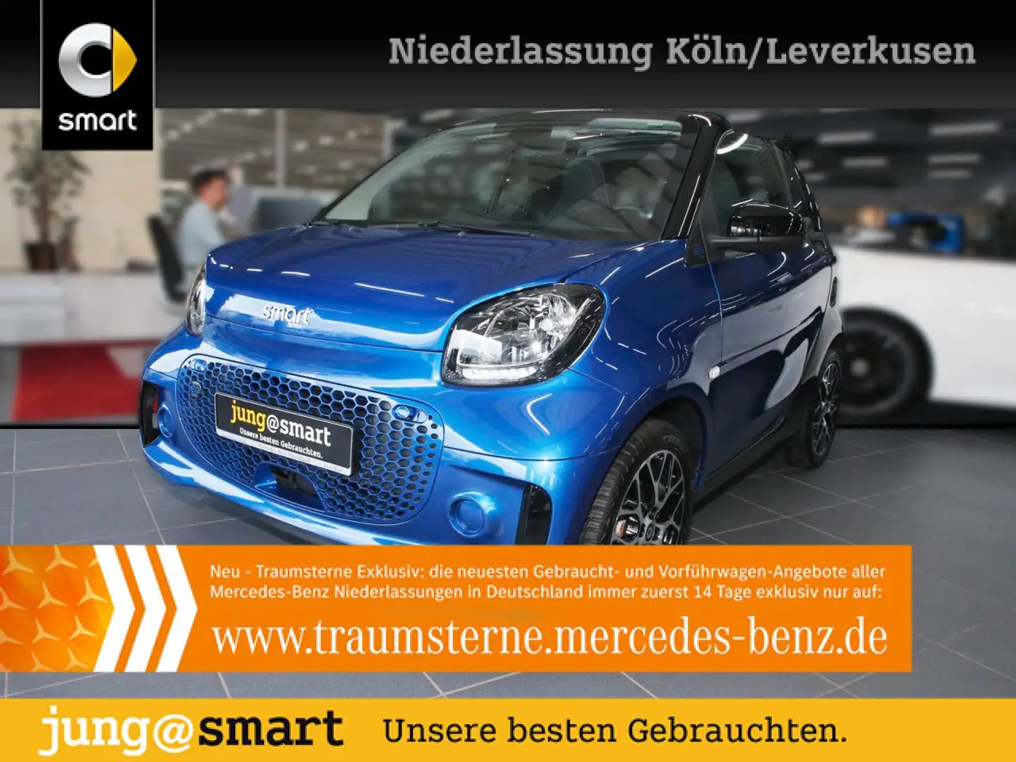 smart forTwo EQ 60kWed prime SHZ PDC Dig Radio Tempom Blau - 1