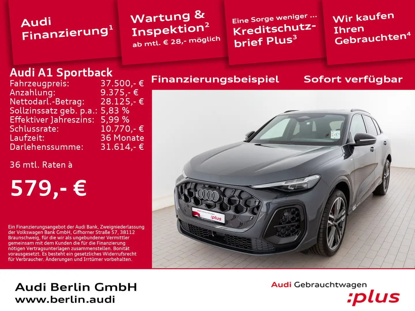 Audi A1 S line 35 TFSI S tronic Grau - 1