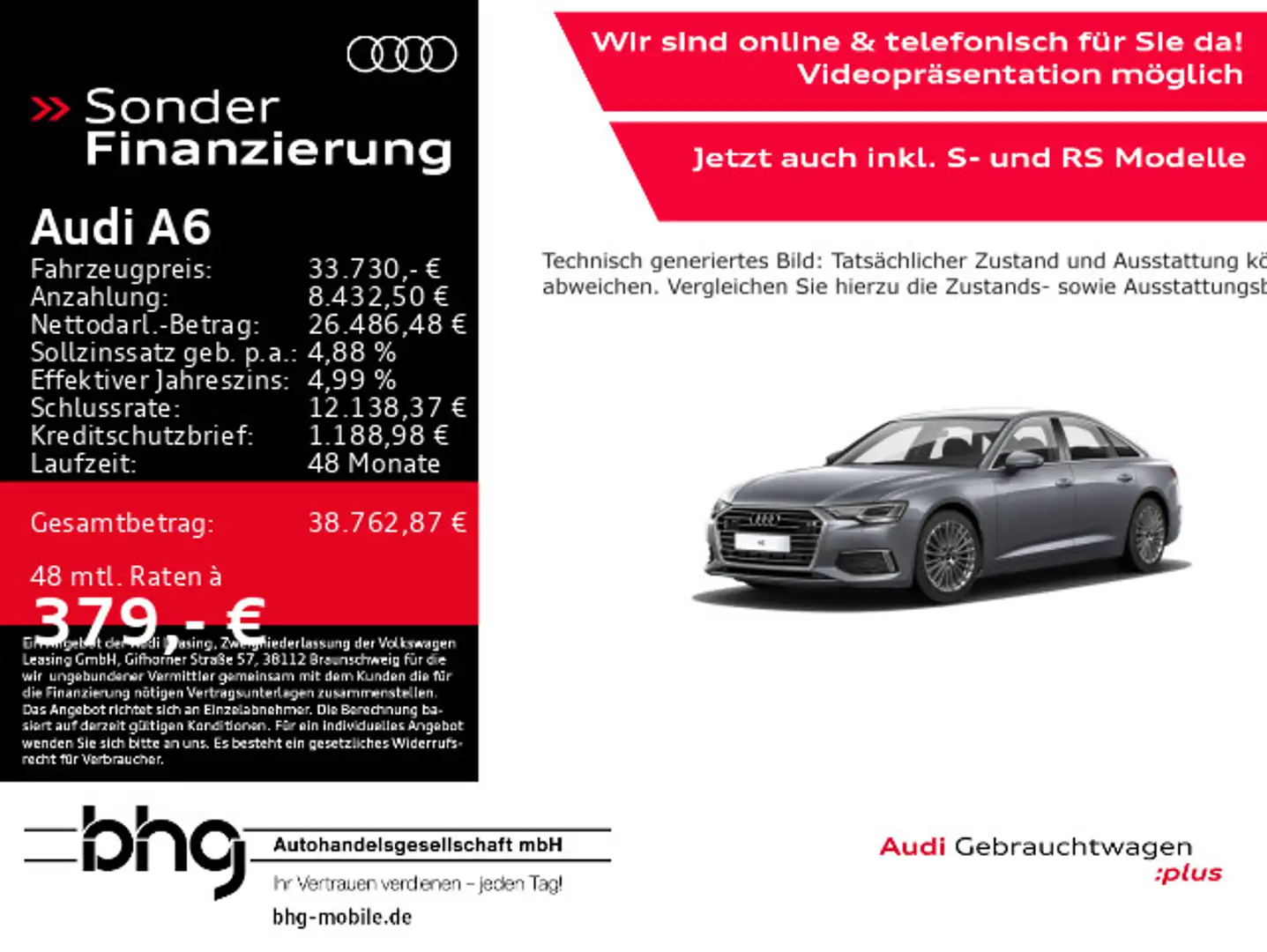 Audi A6 35 TDI S tronic design Grau - 1
