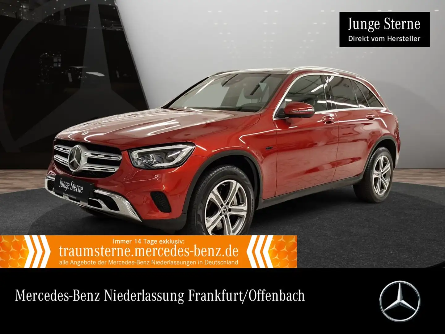 Mercedes-Benz GLC 300 e 4M PANO+360+AHK+MULTIBEAM+FAHRASS+HUD+9G Rot - 1