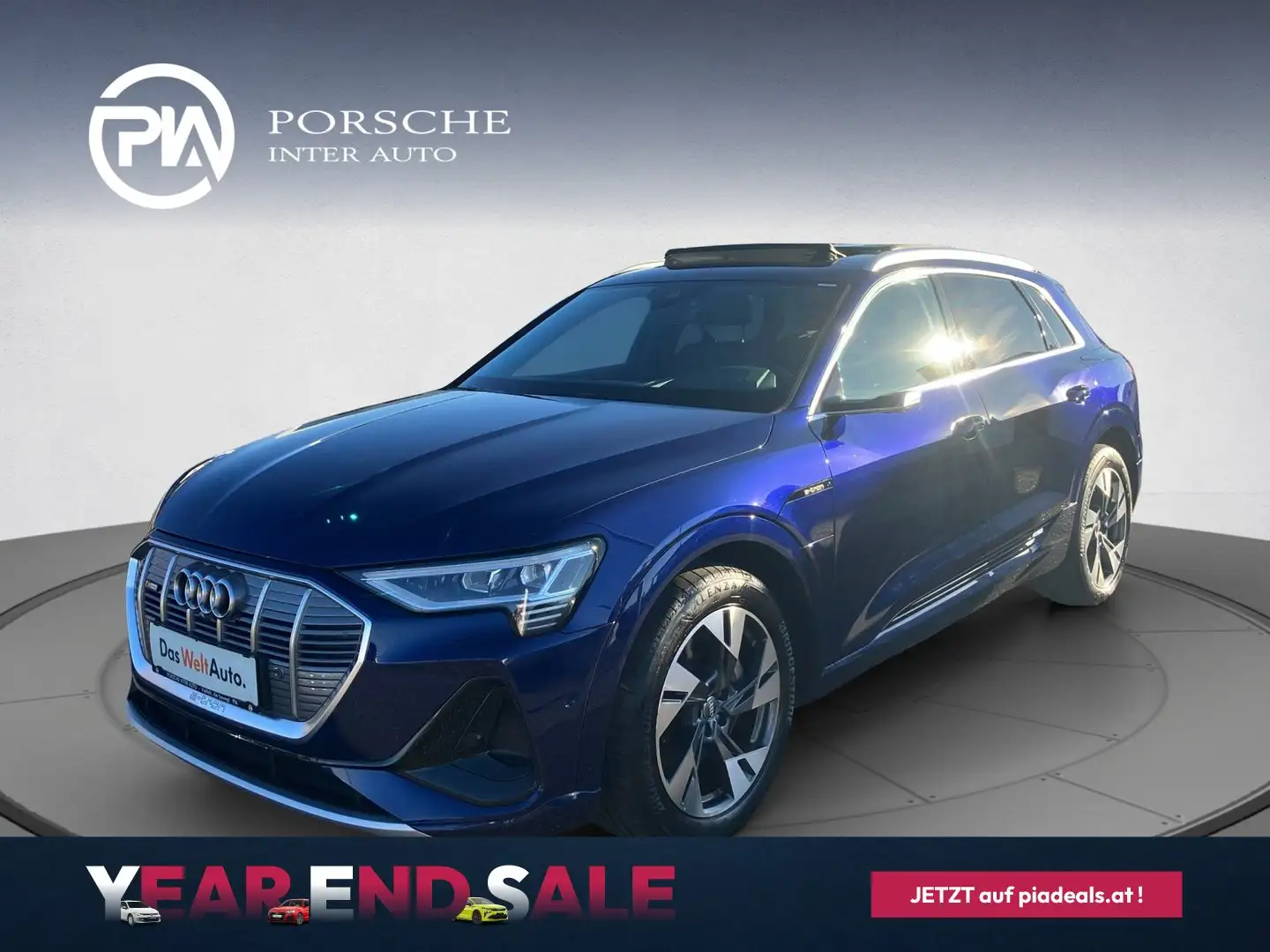 Audi e-tron 55 quattro 300 kW S line Blau - 1
