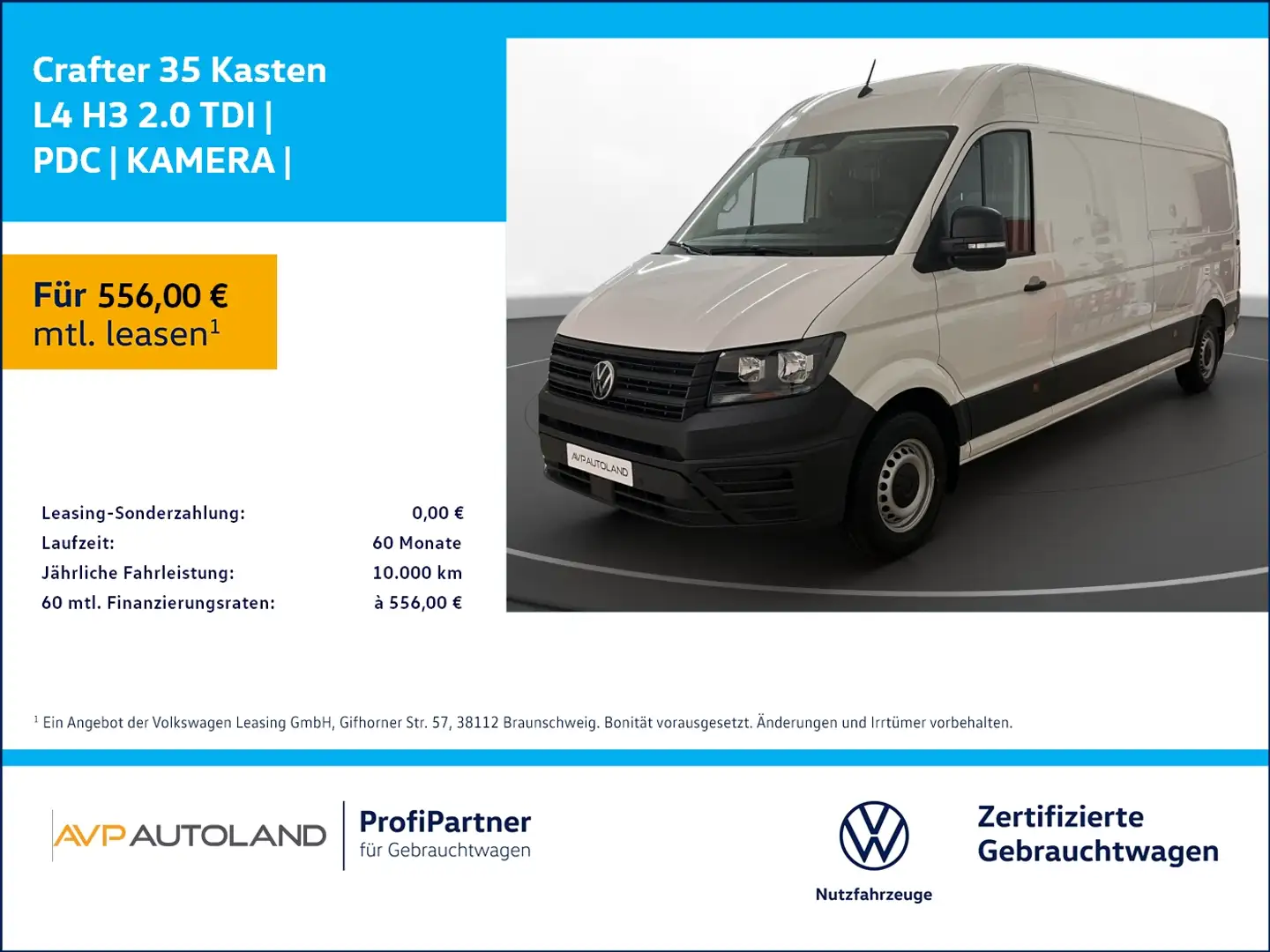 Volkswagen Crafter 35 Kasten L4 H3 2.0 TDI | PDC | KAMERA | Blanco - 1