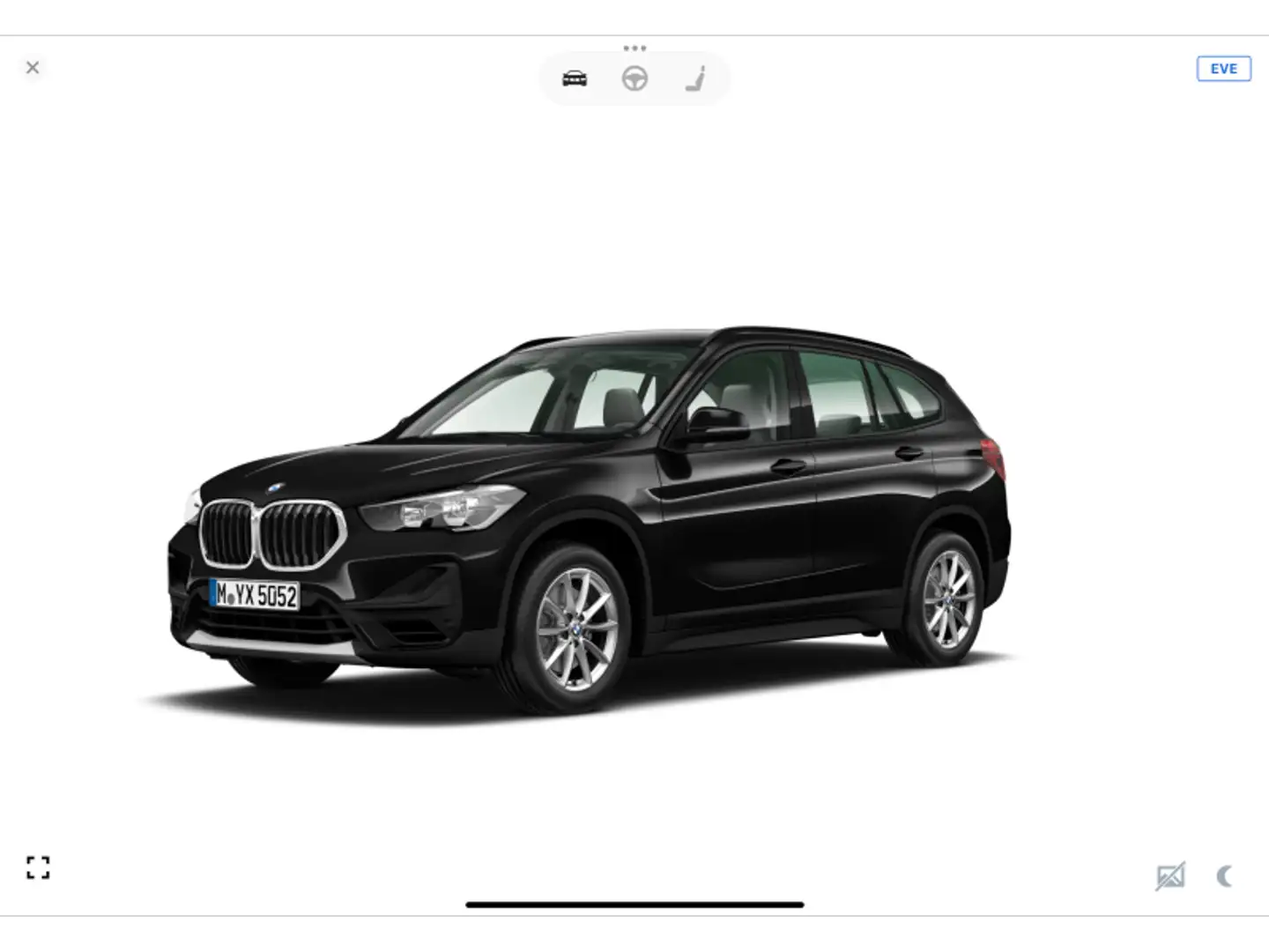 BMW X1 sDrive18i Noir - 1