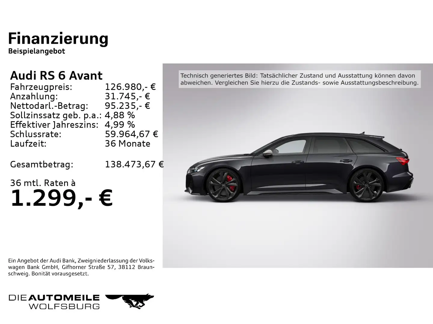 Audi RS6 4.0 TFSI quattro tiptronic performanc Schwarz - 2