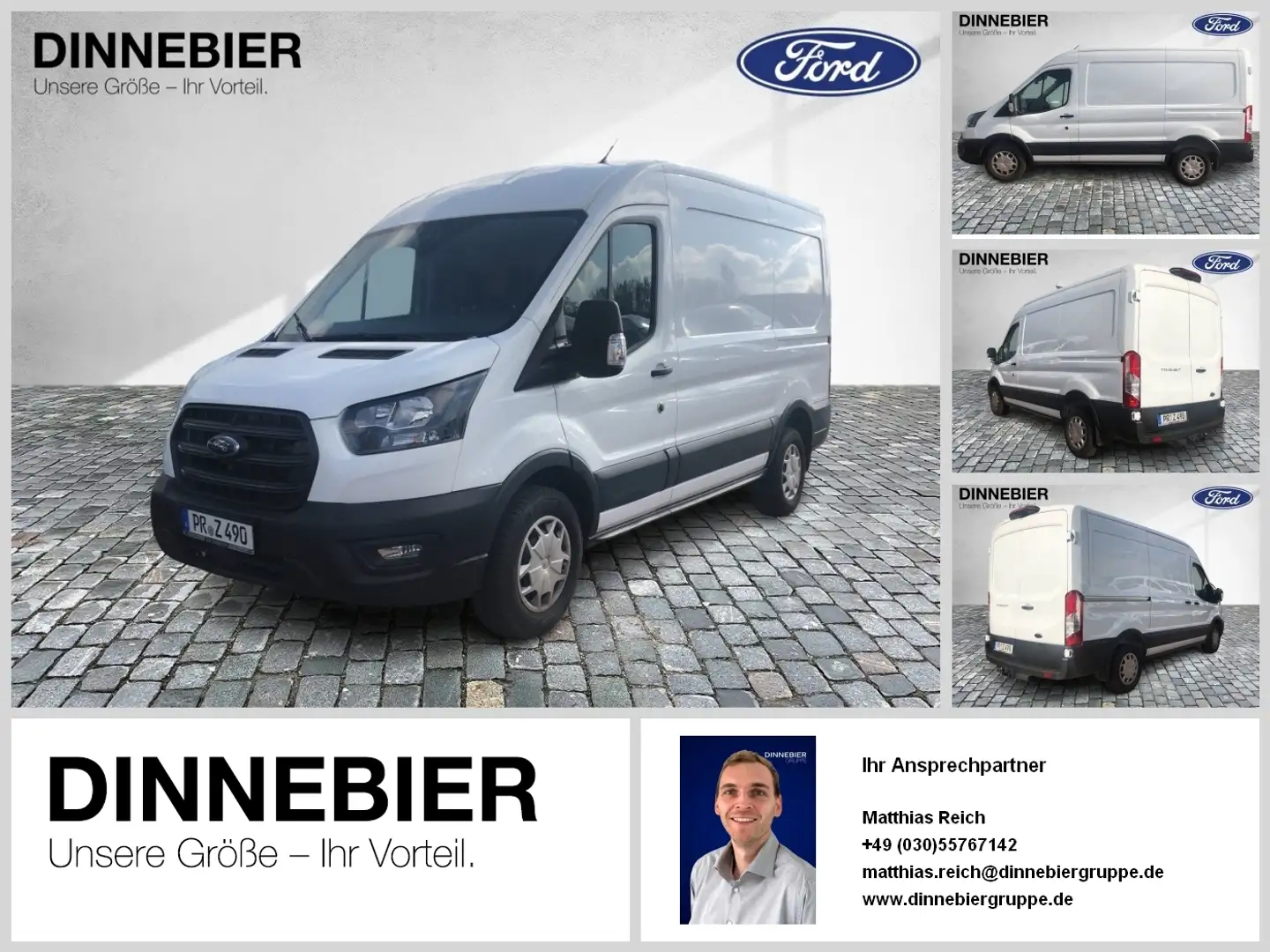 Ford Transit 330 L2 H2 Kasten LKW Trend 96 kW Weiß - 1