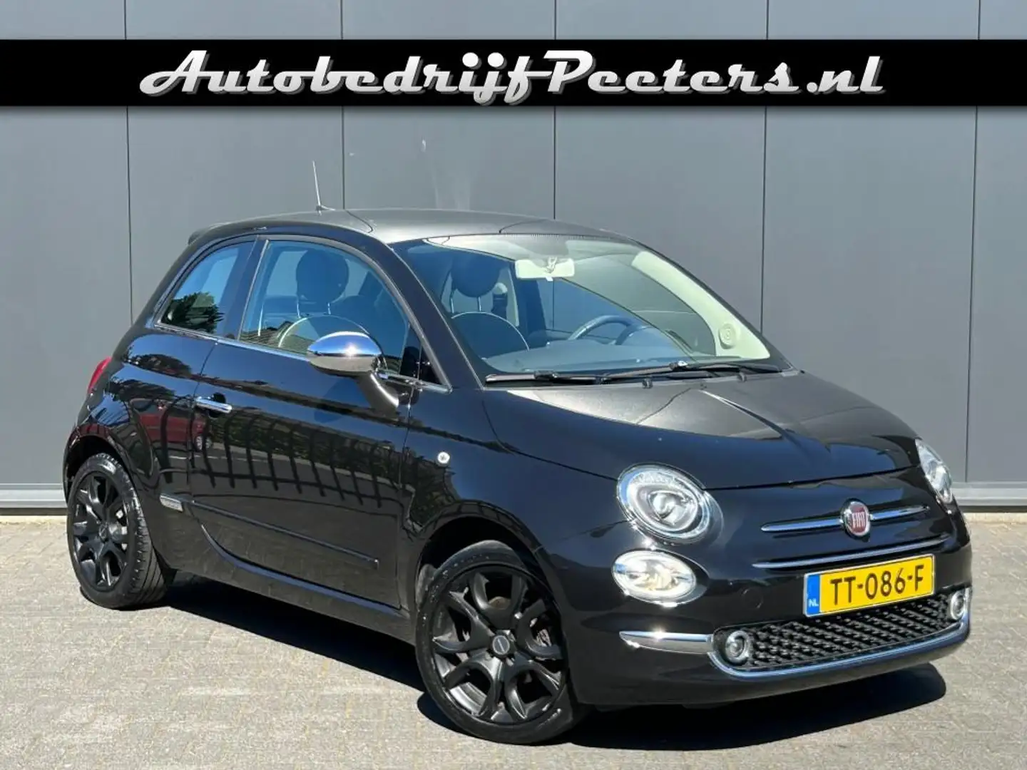 Fiat 500 1.2 Lounge Panoramadak Navi XL Cruise PDC Zwart - 1