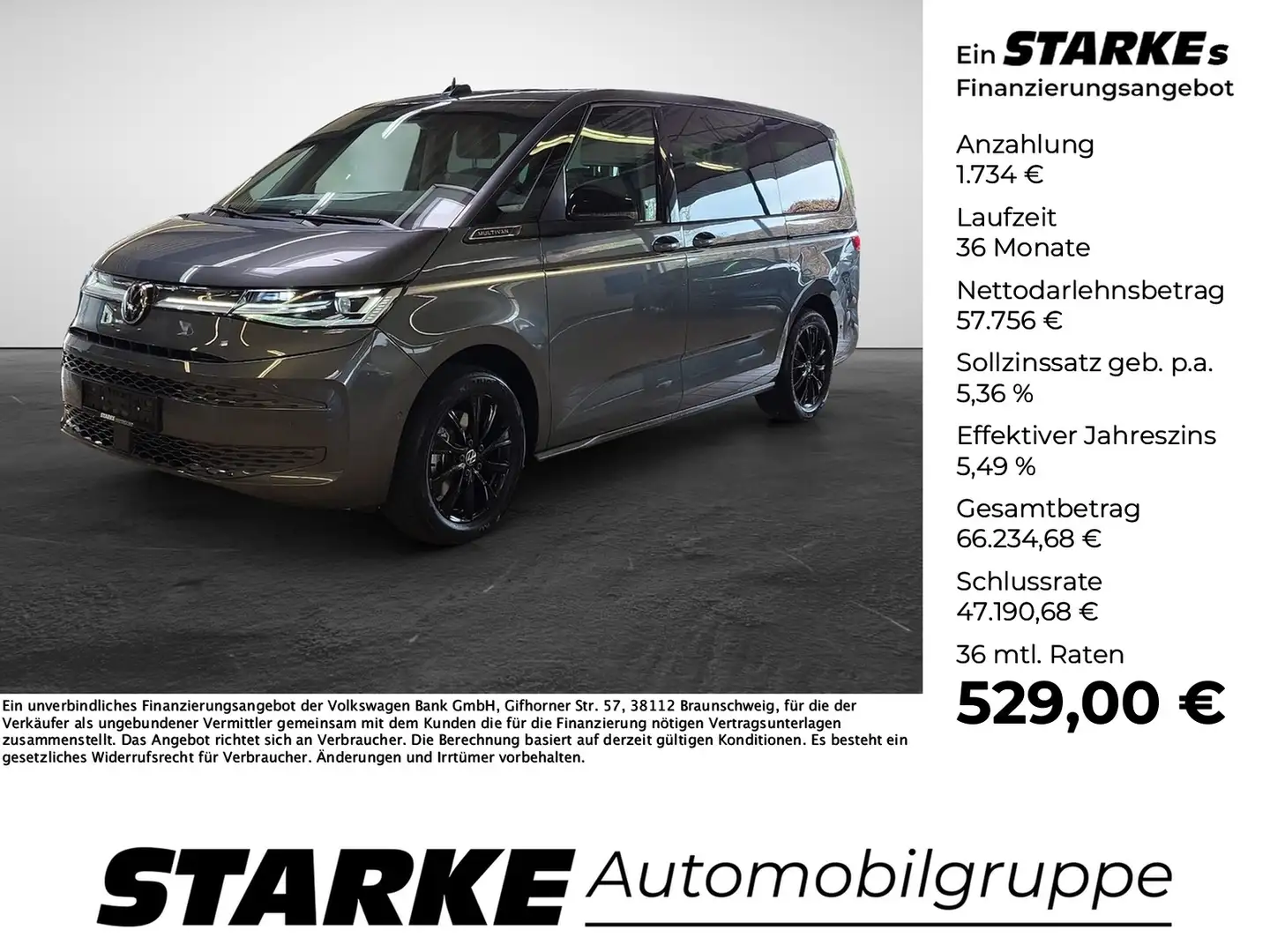 Volkswagen T7 Multivan 2.0 TDI DSG Style lang Gris - 1