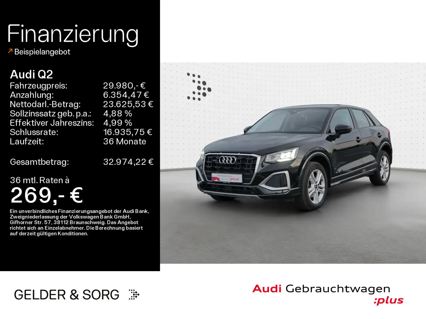 Audi Q2 40 TFSI qu. Advanced ACC*LED*RFK*Navi* Schwarz - 1