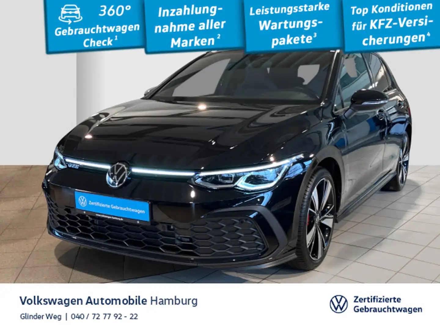Volkswagen Golf GTE VIII 1.4 eHybrid GTE DSG Navi Rear View Schwarz - 1