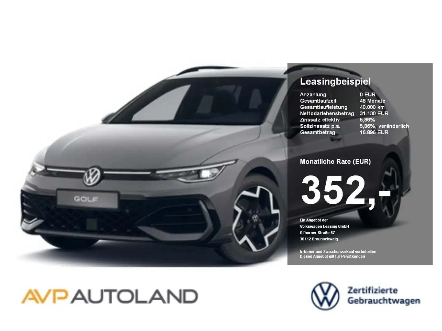 Volkswagen Golf Variant Golf VIII Variant 1.5 TSI R-Line BLACK STYLE Grau - 1