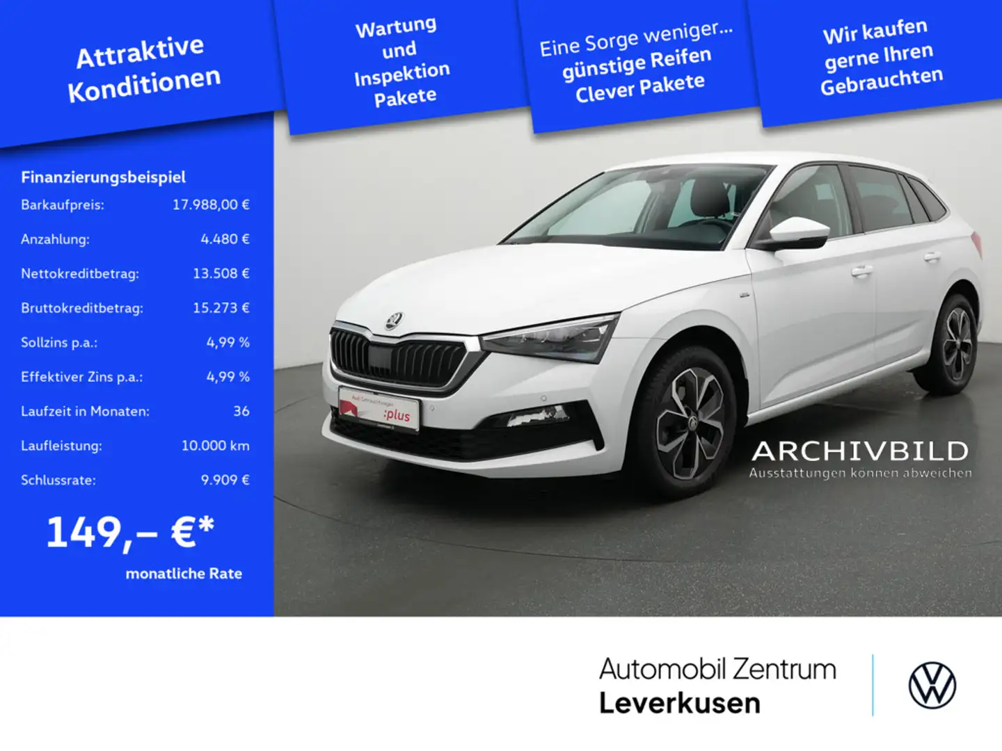 Skoda Scala Drive 125 ACC SHZ KAM LED KLIMA PDC NAVI Schwarz - 1