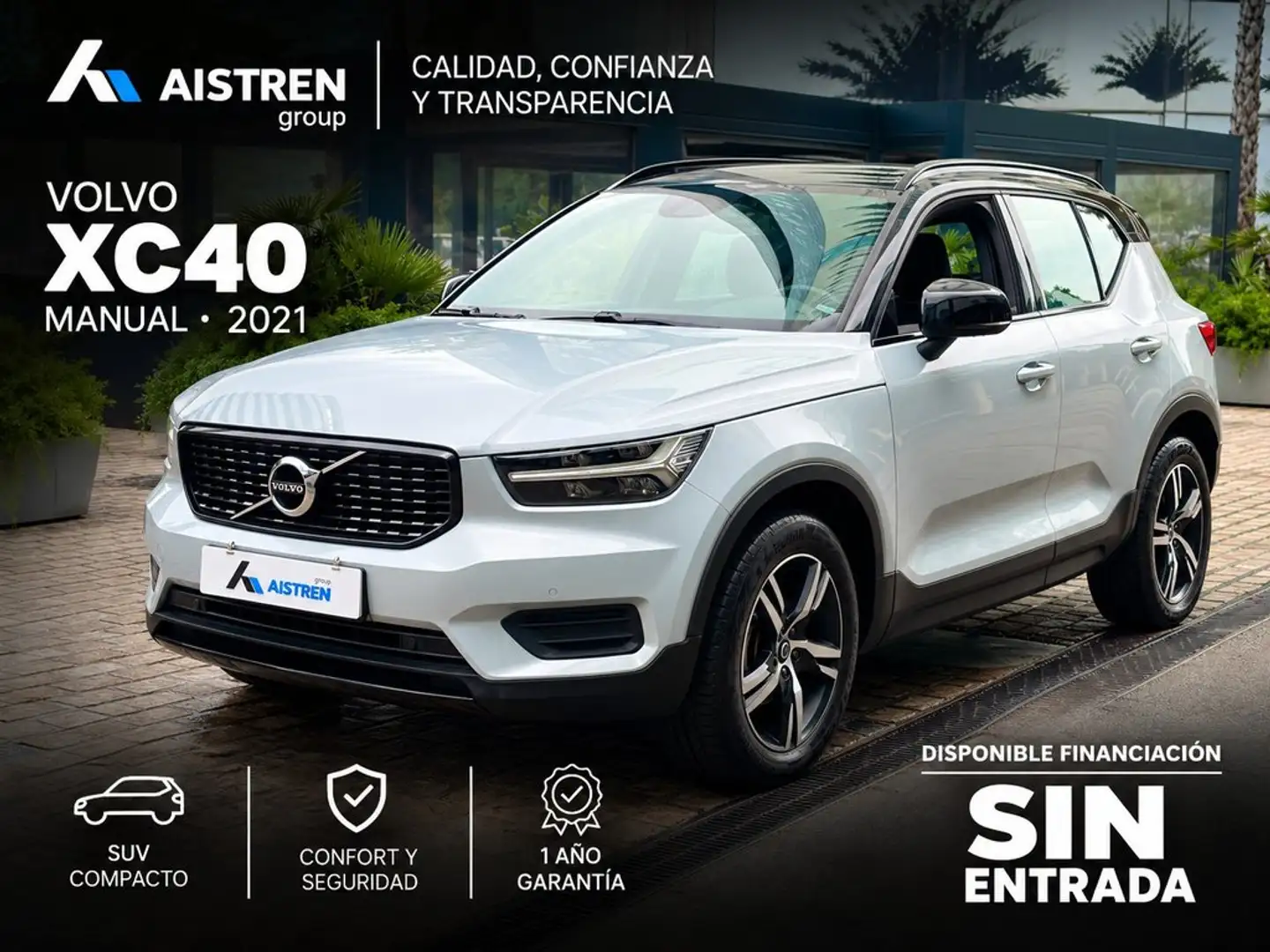 Volvo XC40 T3 R-Design Blanco - 1