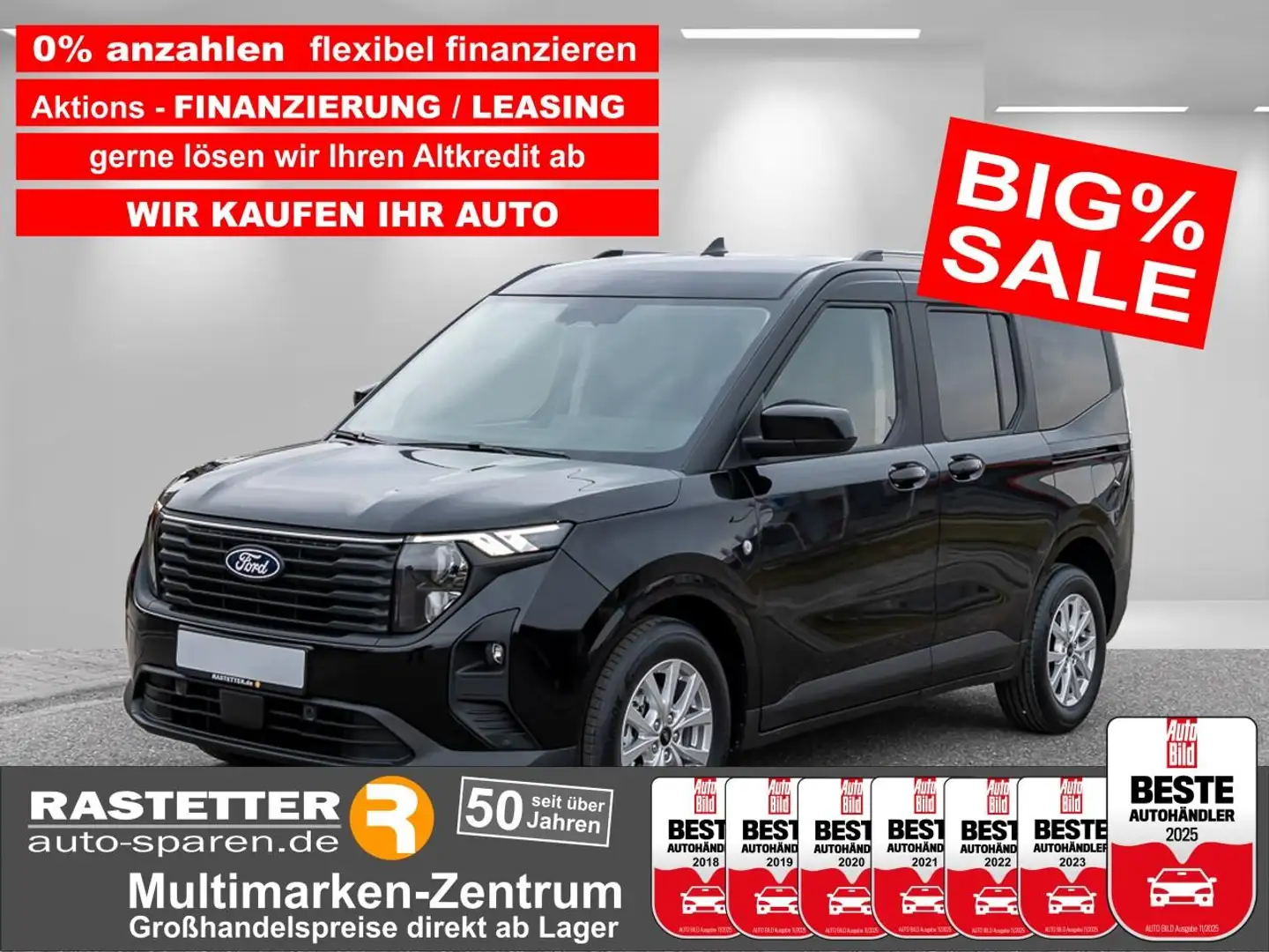 Ford Tourneo Courier Titanium Aut. 5Jahre+Kamera+SHZ+CarPlayNavi+KeyFre Noir - 1