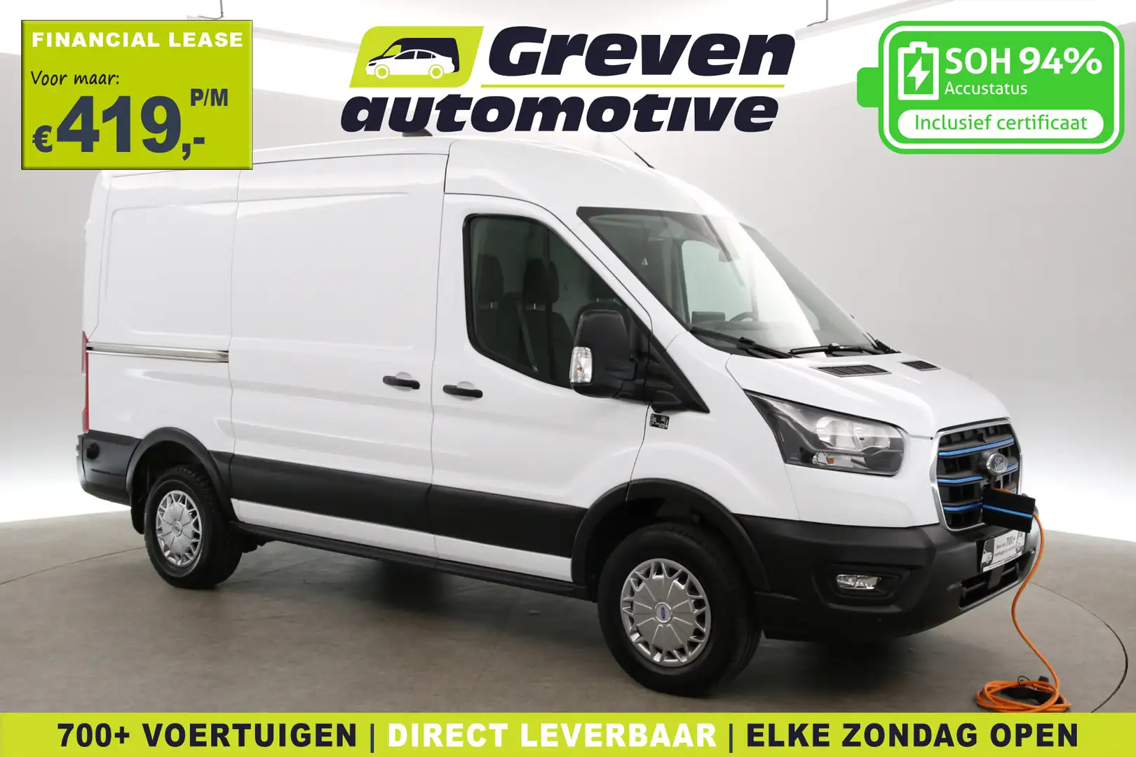Ford E-Transit L2H2 68 kWh | Snelladen | SOH 94% | 360° Camera | Weiß - 1
