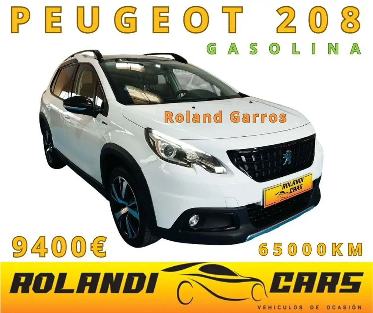 Peugeot 208 1.2 PureTech Roland Garros 82 Blanco - 1
