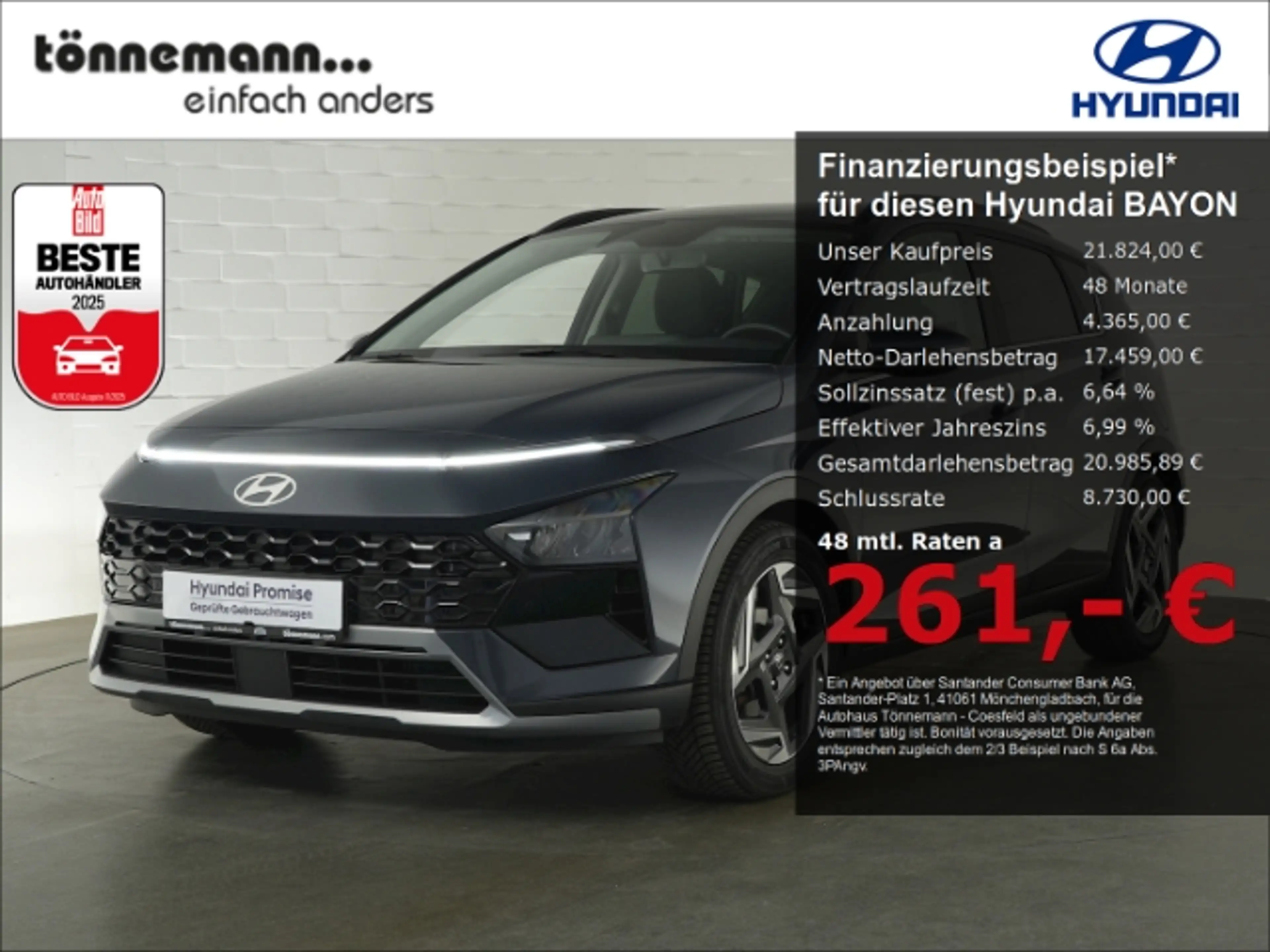 Hyundai BAYON FACELIFT T-GDI PRIME DCT+VOLL LED+NAVI+RÜCKFAHRKAM