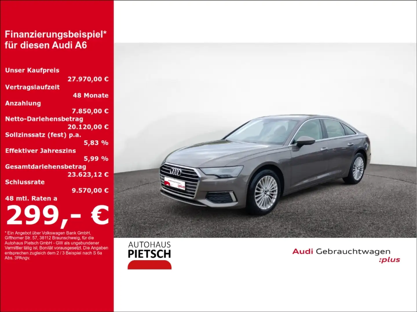 Audi A6 Limo 40 TDI design LED Leder Memory DAB Barna - 1