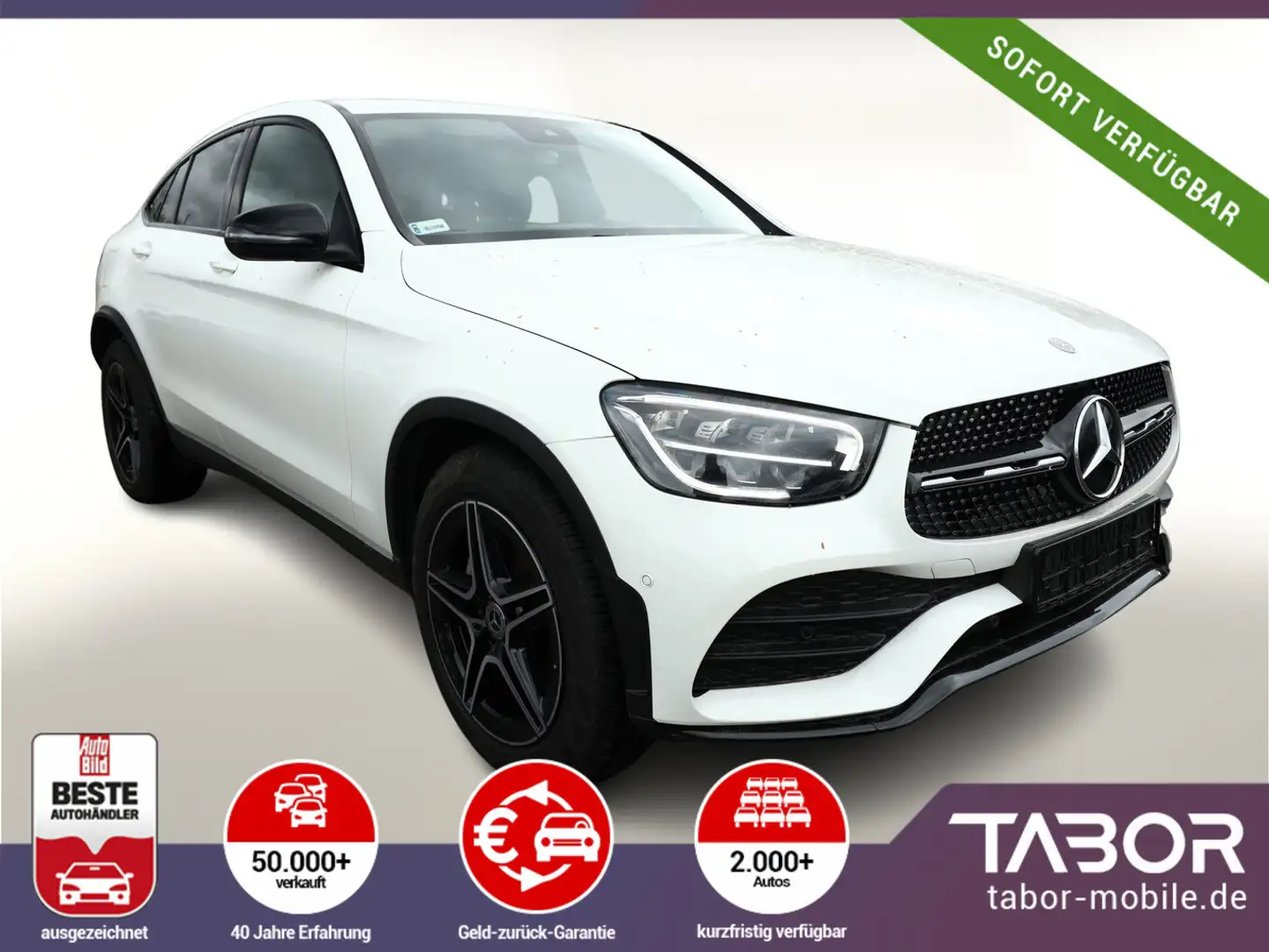 Mercedes-Benz GLC 200 200 4M Coupé AMG Line LED Nav NightP 19Z eHK Weiß - 1