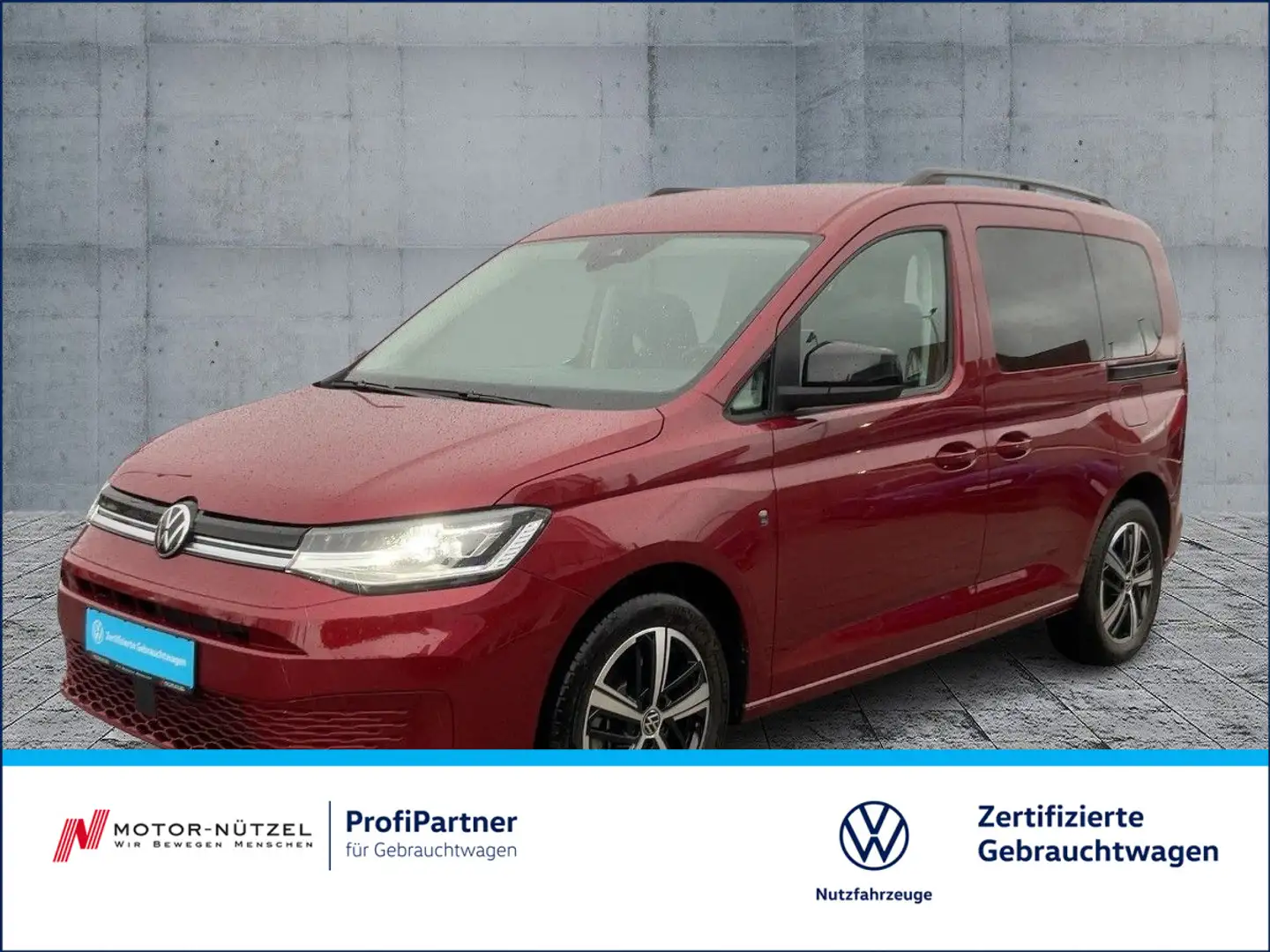 Volkswagen Caddy 1.5TSI DSG LIFE 5JG+LED+NAV+ACC+APP+PLA+17 Rot - 1