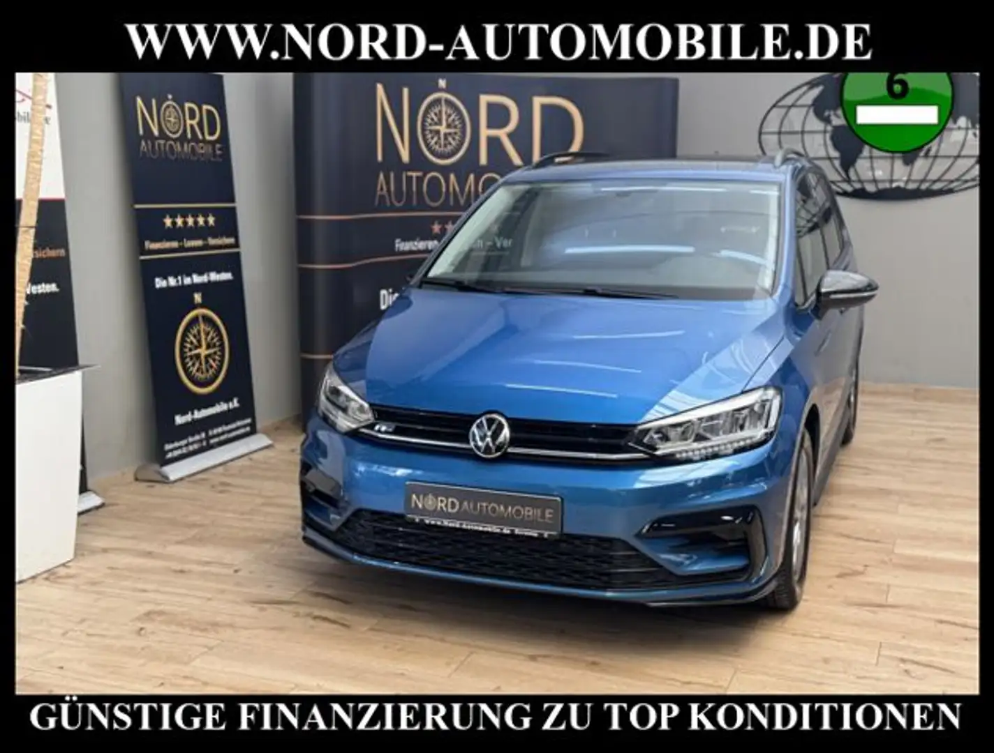Volkswagen Touran R-Line 1.5 TSI DSG Pano/LED/Dynaudio/17 R-Line Blau - 1