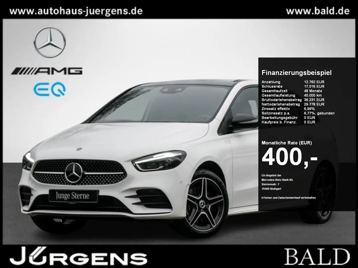 Mercedes-Benz B 250 e AMG/Navi/Wide/ILS/Pano/Easy/Night/18" Blanc - 1