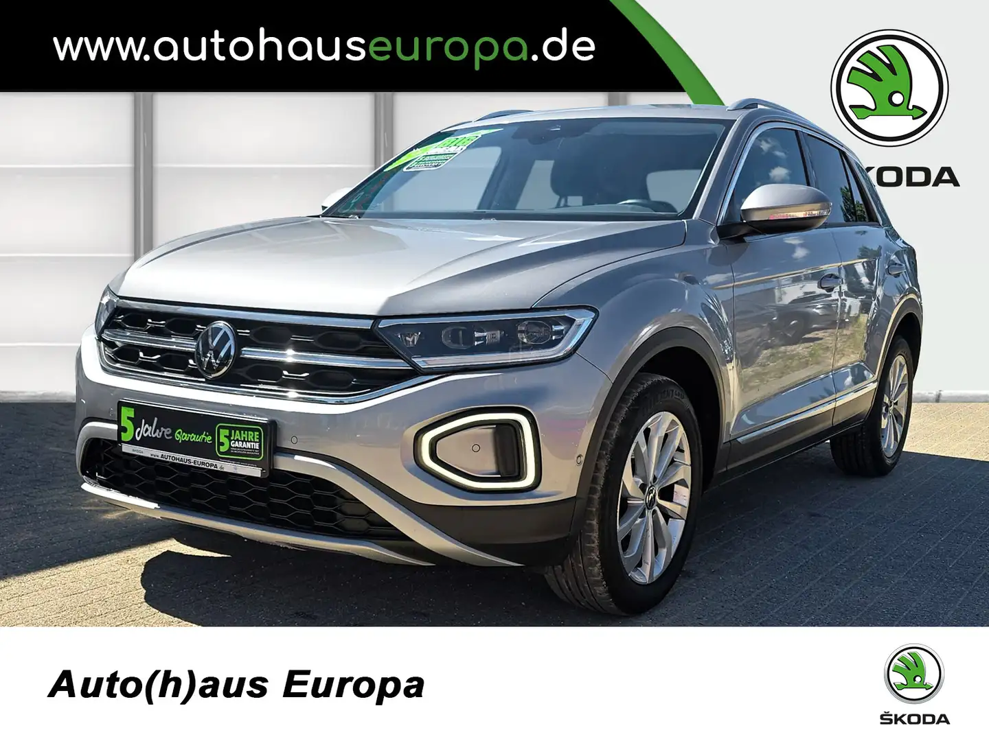 Volkswagen T-Roc 1.5 TSI DSG Style ACC Kam SmartLink SHZ LHZ eKlapp Silber - 1
