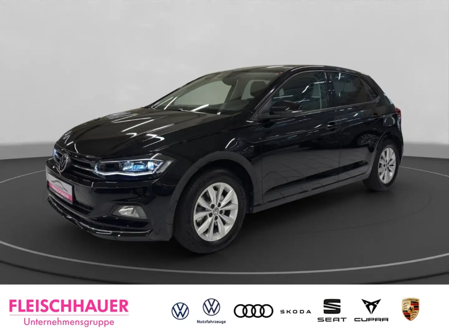 Volkswagen Polo VI Highline 1.0 TSI DSG+LED+LM+PDC+App-connect Noir - 1