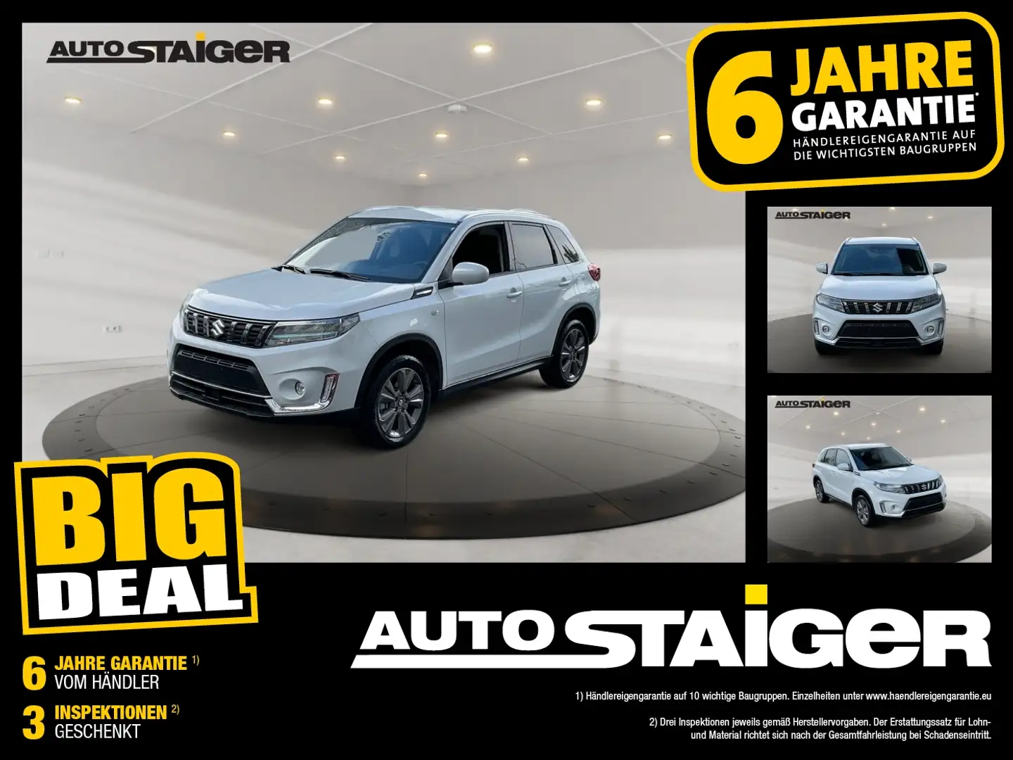 Suzuki Vitara 1.5 Comfort+ PDC*Kamera*Allrad*Panodach Weiß - 1