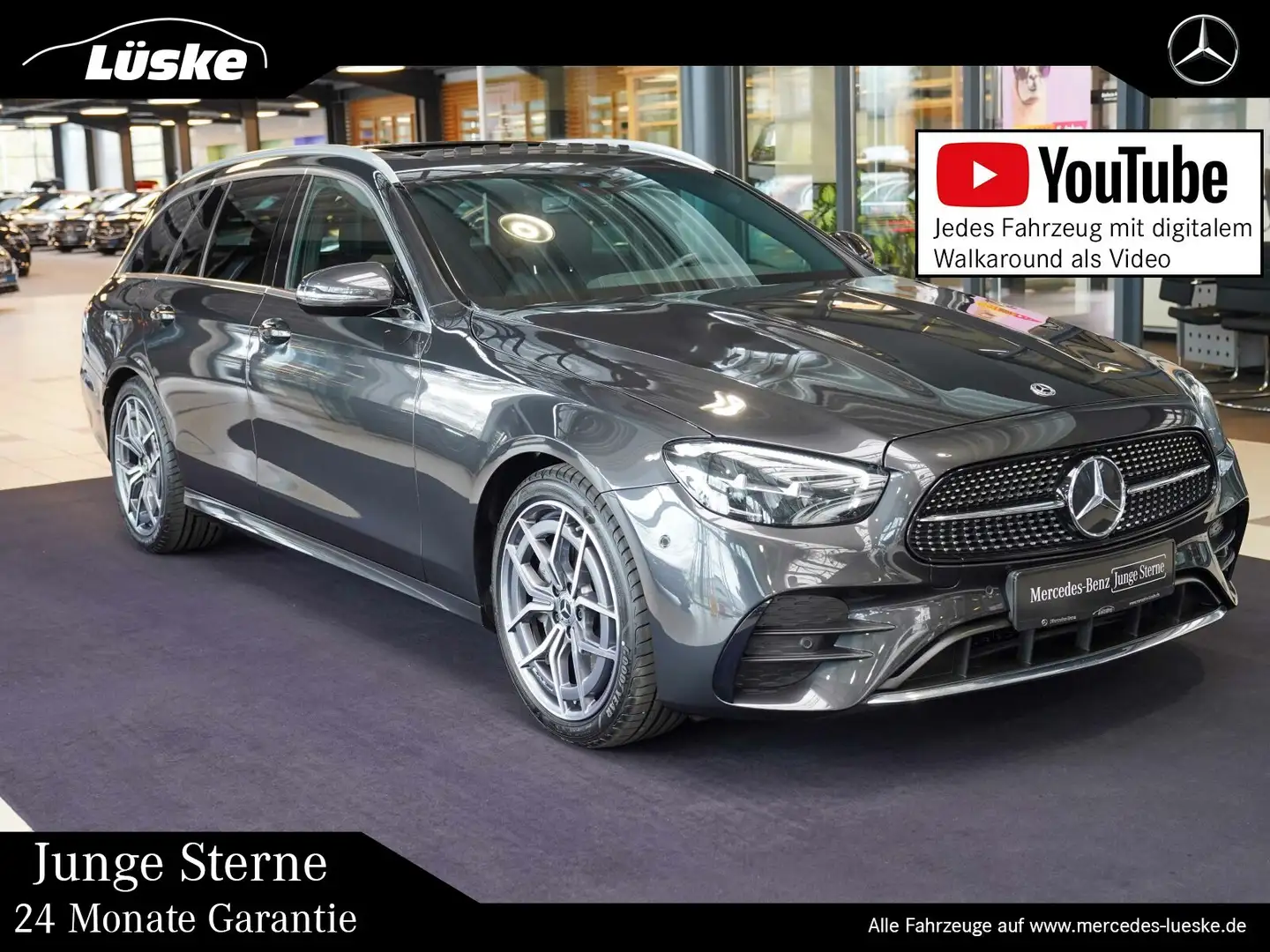 Mercedes-Benz E 220 E 220 d T AMG Line Schiebedach Totwinkel Kamera Gri - 1