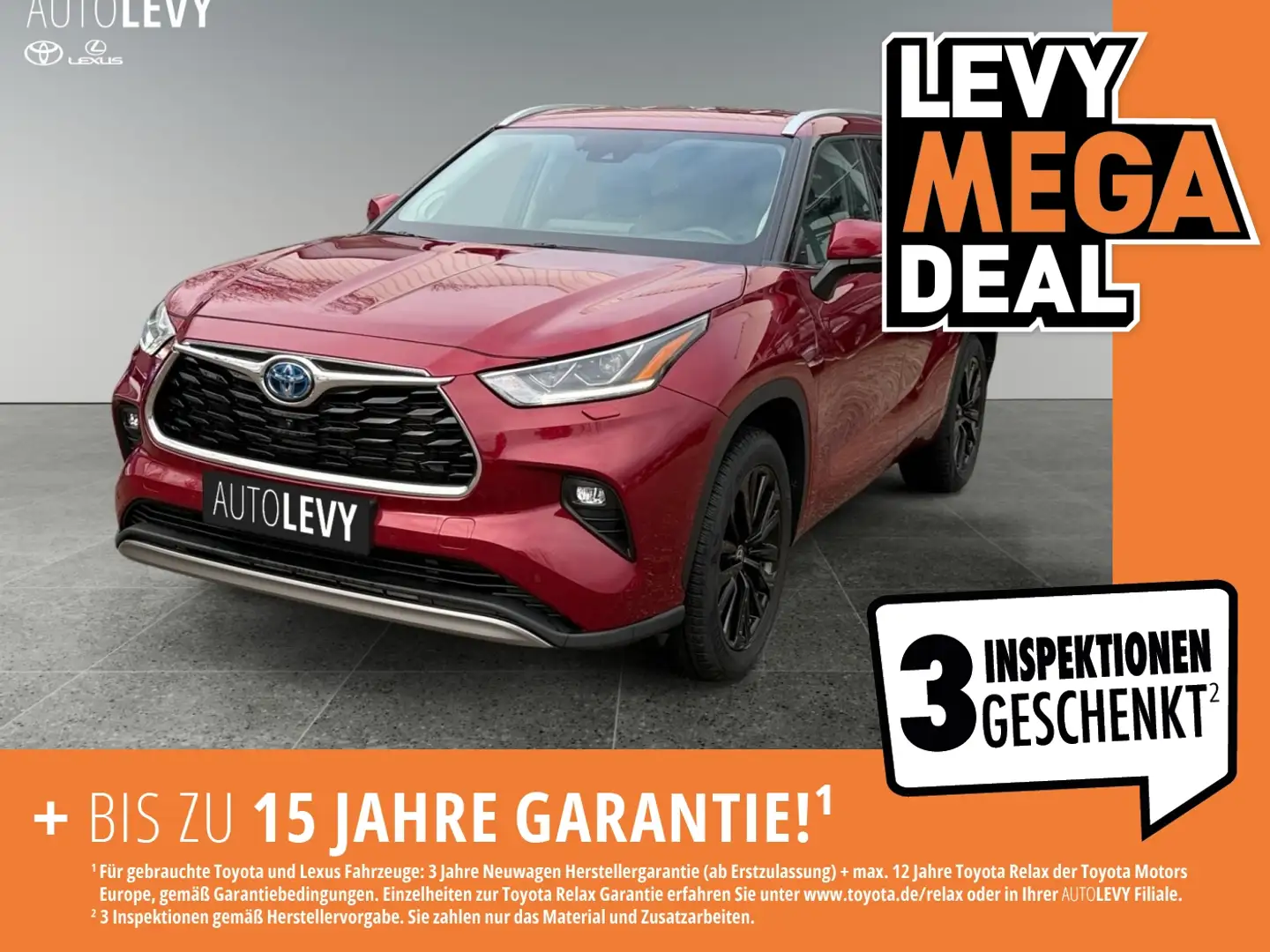 Toyota Highlander 2.5 Hybrid Luxury *360*HUD*JBL* Rojo - 1