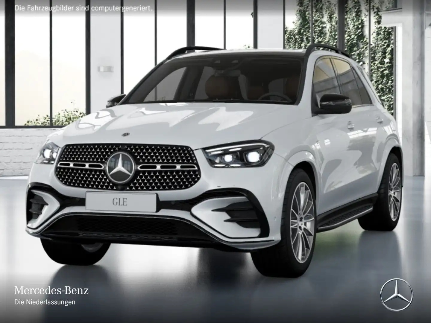 Mercedes-Benz GLE 350 de 4M AMG+NIGHT+PANO+360+AHK+MULTIBEAM+21" Blanc - 2