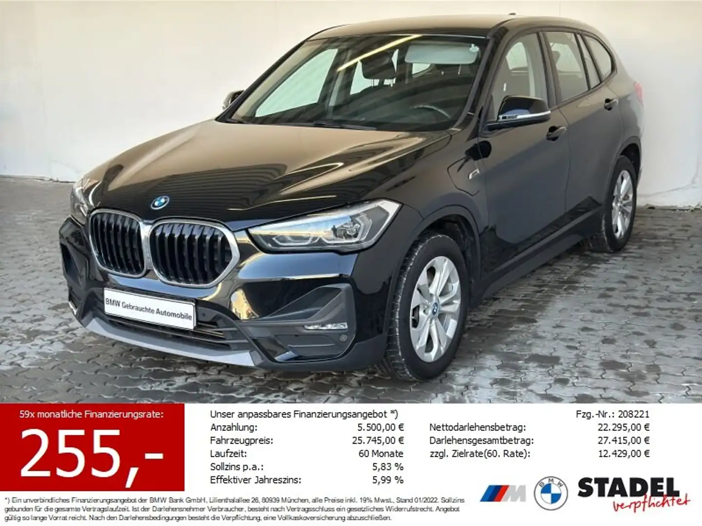 BMW X1 xDrive25e Advantage Navi.LED.Sport-LR.PDCv+h Schwarz - 1