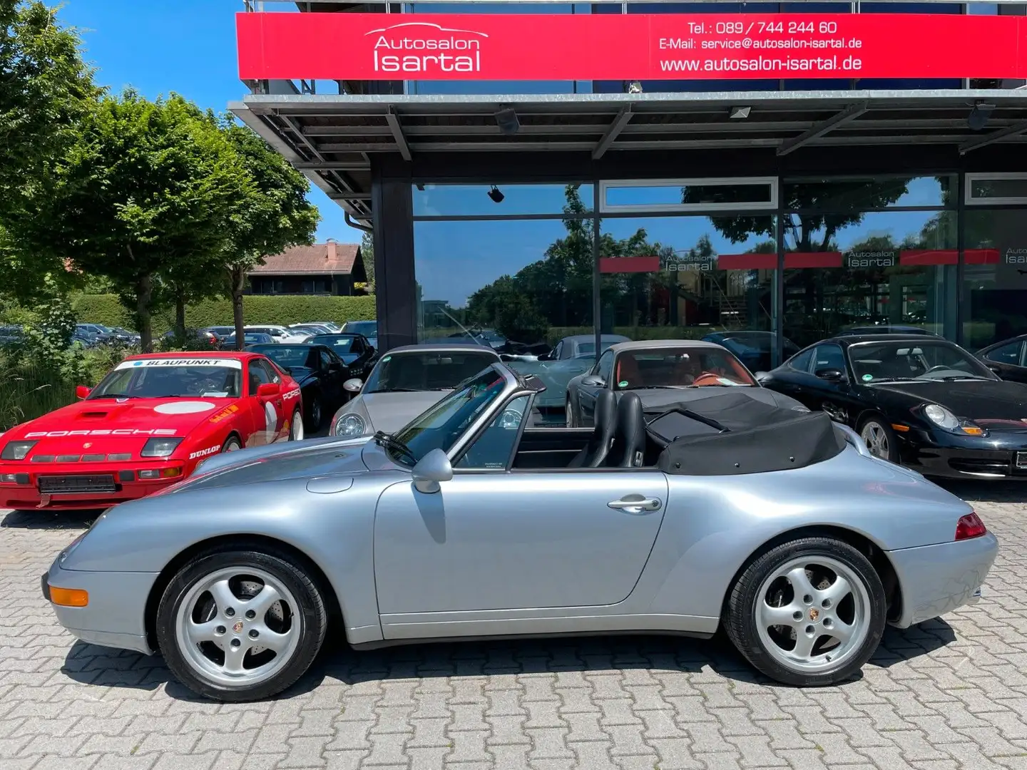 Porsche 911 993 C2 Cabrio -6 Gang- orig. 29tkm  -perfekt Zilver - 1