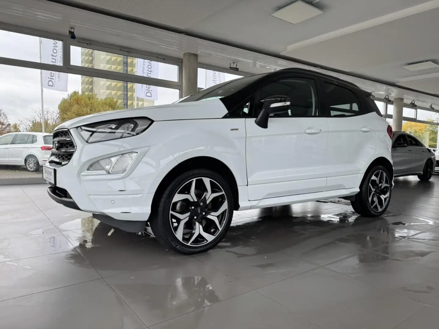 Ford EcoSport ST-Line 1.0 NAVI R-KAM PDC AHK GRA SHZG Klima Weiß - 2