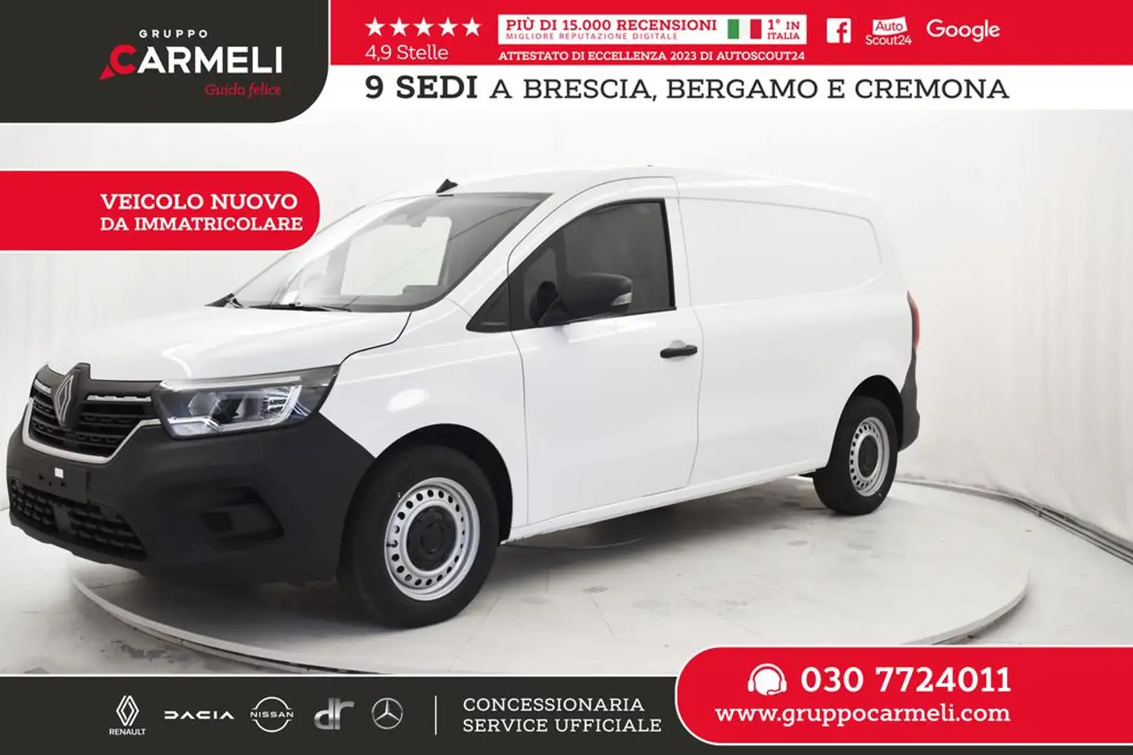 Renault Kangoo van 1.5 Blue dci 95cv L2 my24 -AUTOCARRO-IVA Bianco - 1