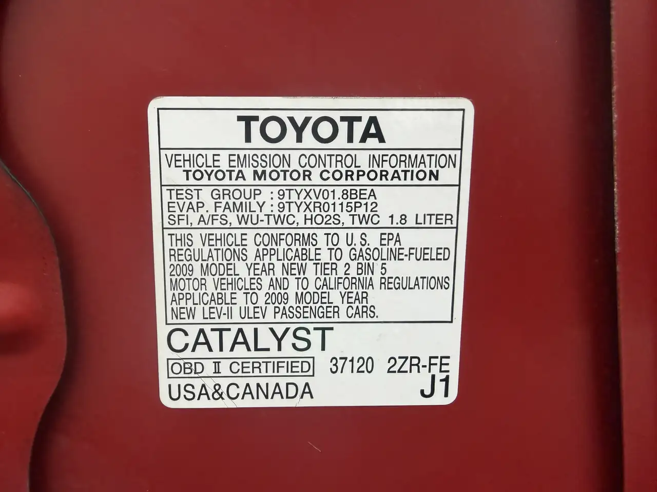 Toyota Corolla снимка Toyota Corolla