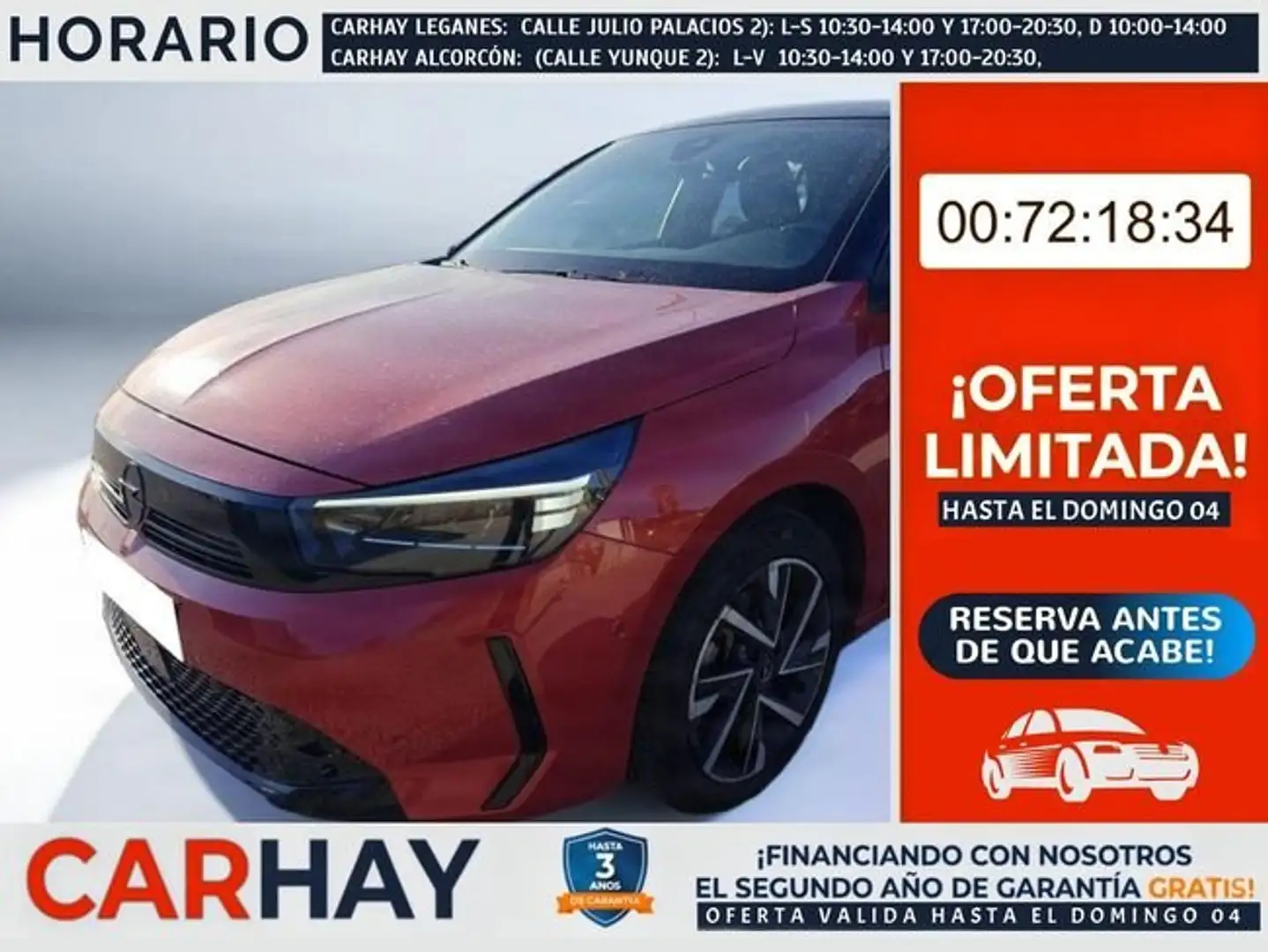 Opel Corsa 1.2T XHL 74kW (100CV) GS Rojo - 1