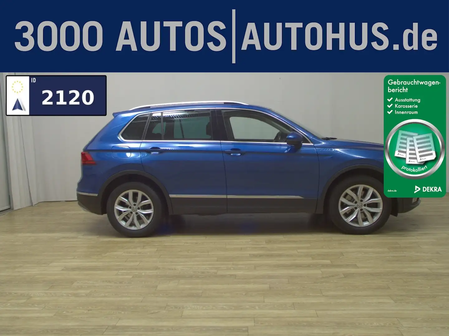 Volkswagen Tiguan 2.0 TSI 4M Highline AID AHK Navi LED HuD Bleu - 1