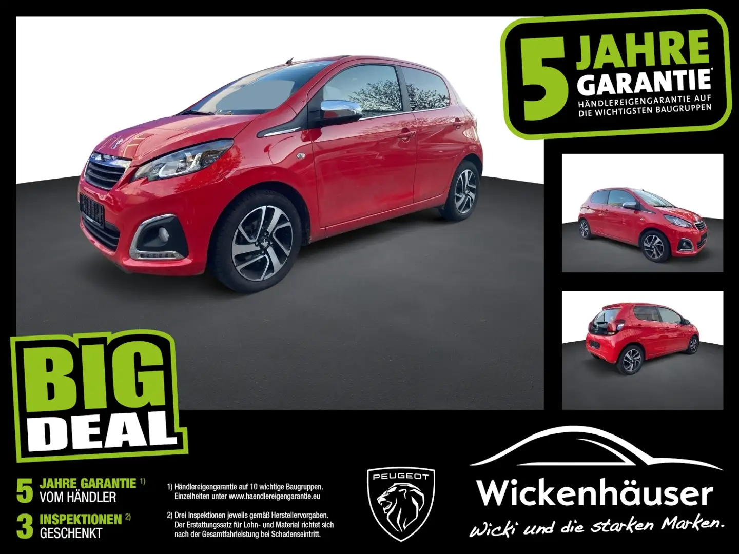 Peugeot 108 TOP 1.0 VTi TOP! Allure SHZ+Kam.+KeyLess+LM Rouge - 1