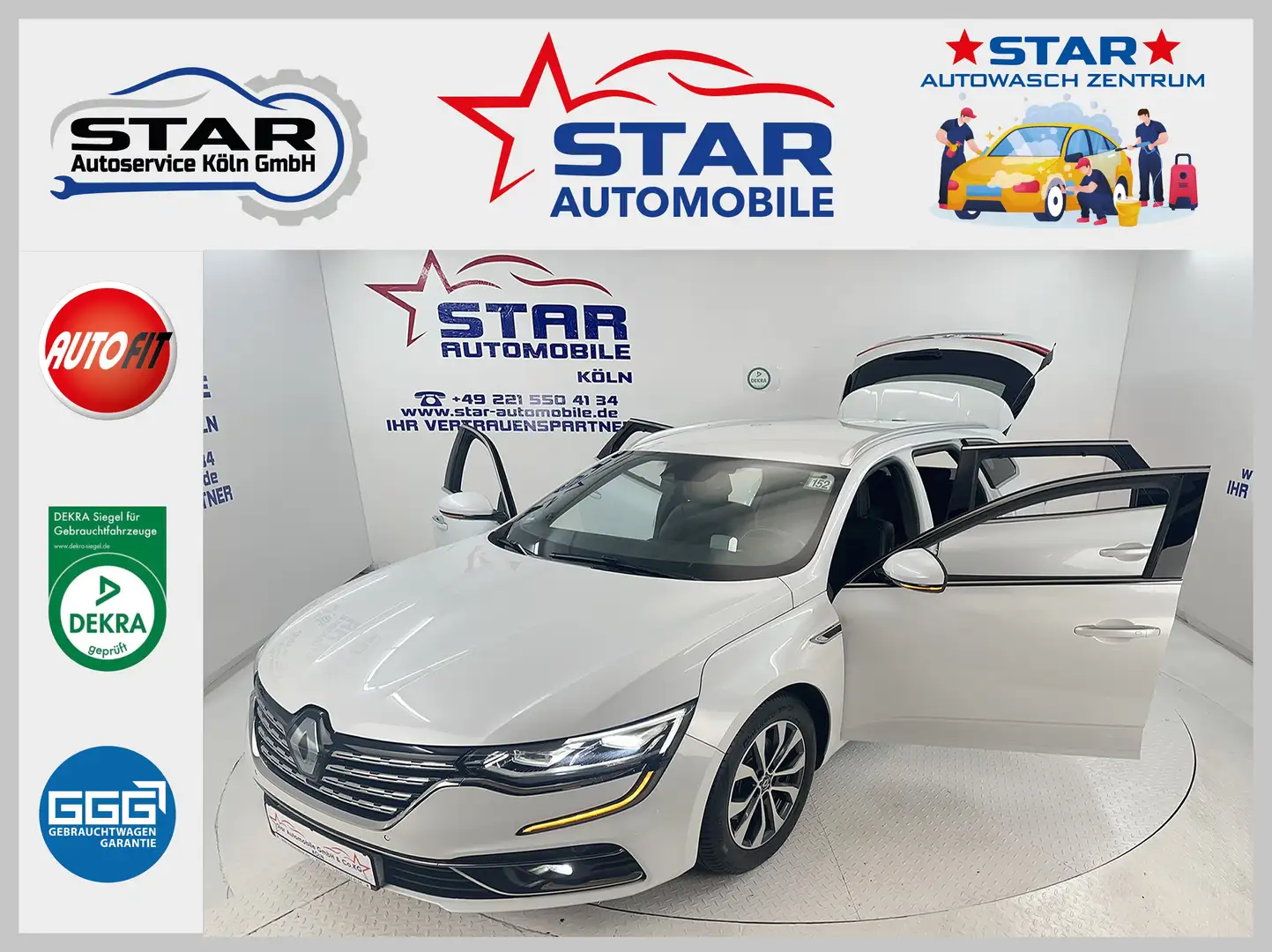 Renault Talisman Grandtour Intens*2,0-139KW*H-Up*NAVI*SITZH*TEMP*6d Blanc - 1